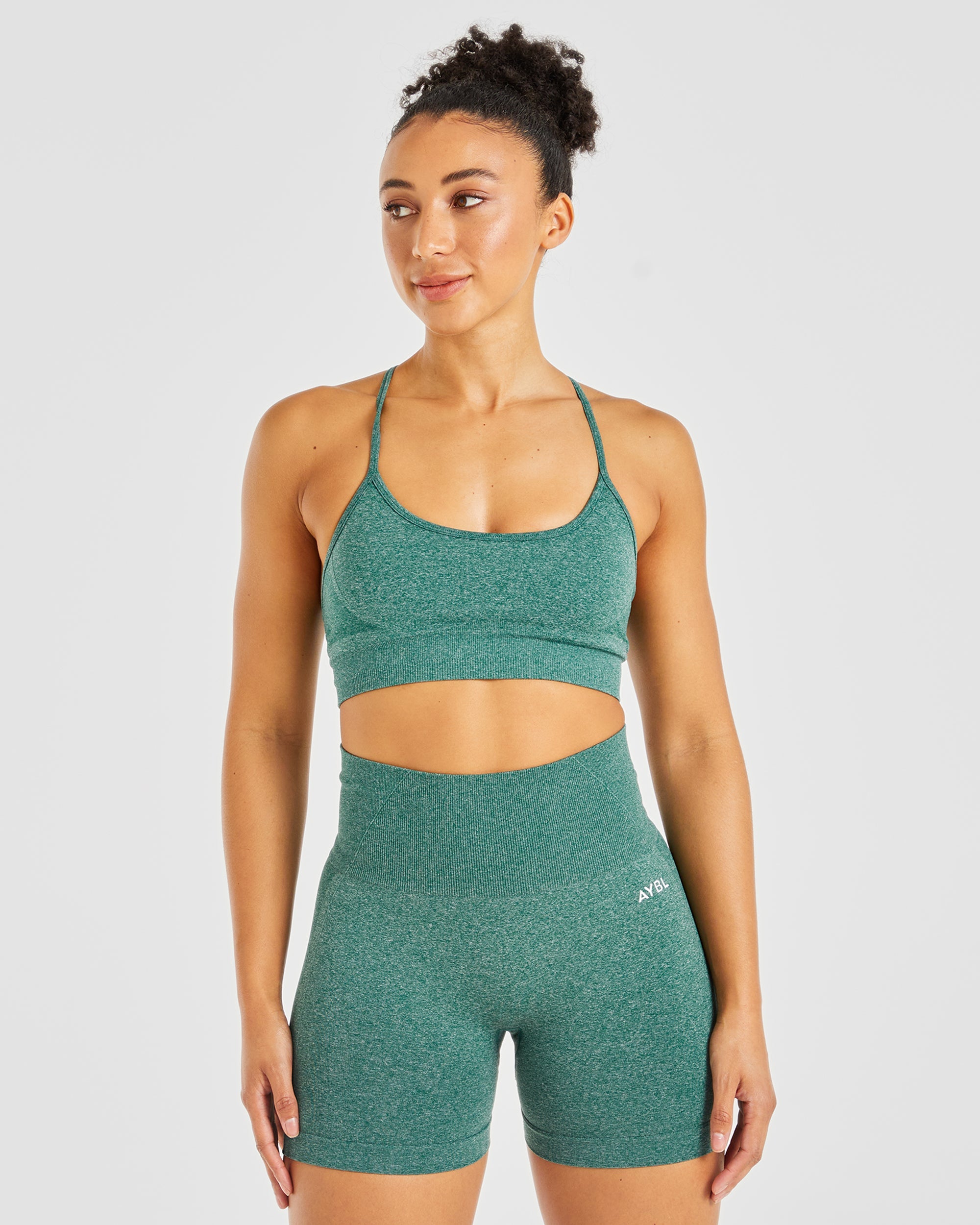 Empower Seamless Sports Bra - Forest Green Marl