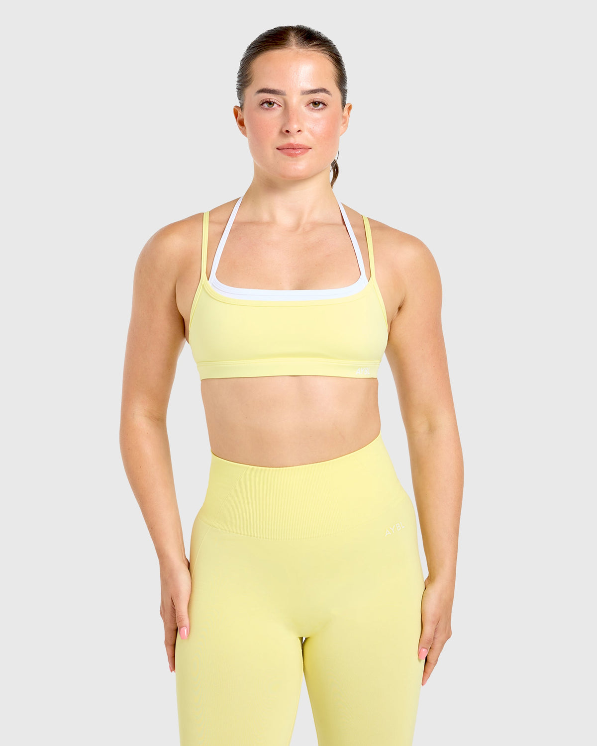 Essential Double Layer Sports Bra - Yellow