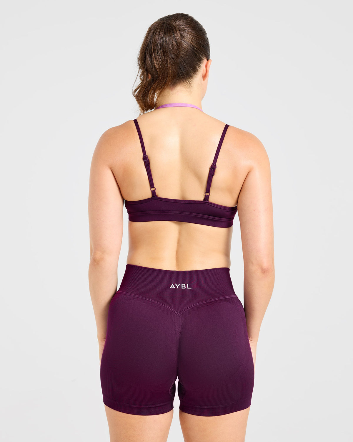 Essential Double Layer Sports Bra - Midnight Plum