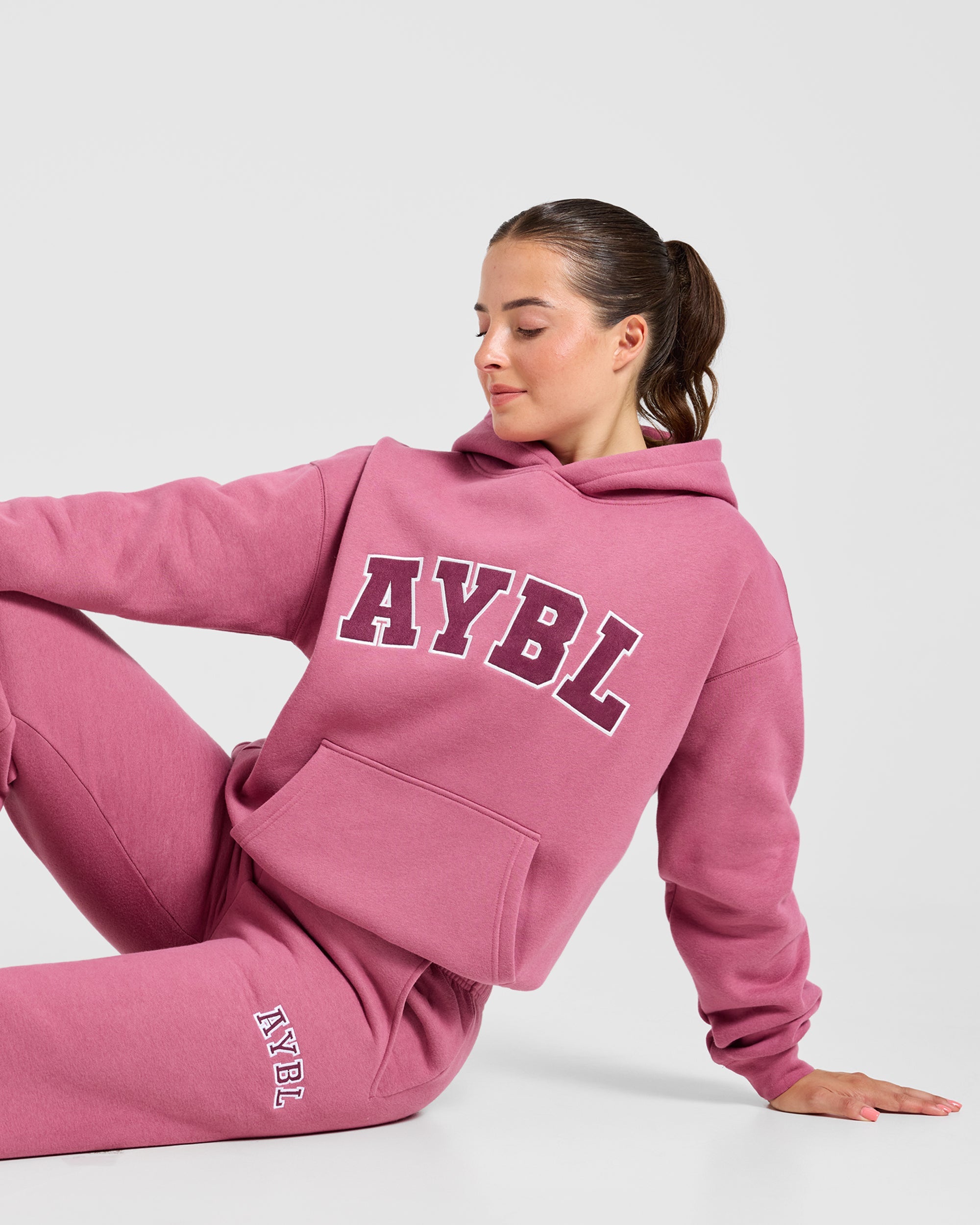 Varsity 2.0 Oversized Hoodie - Dusty Rose