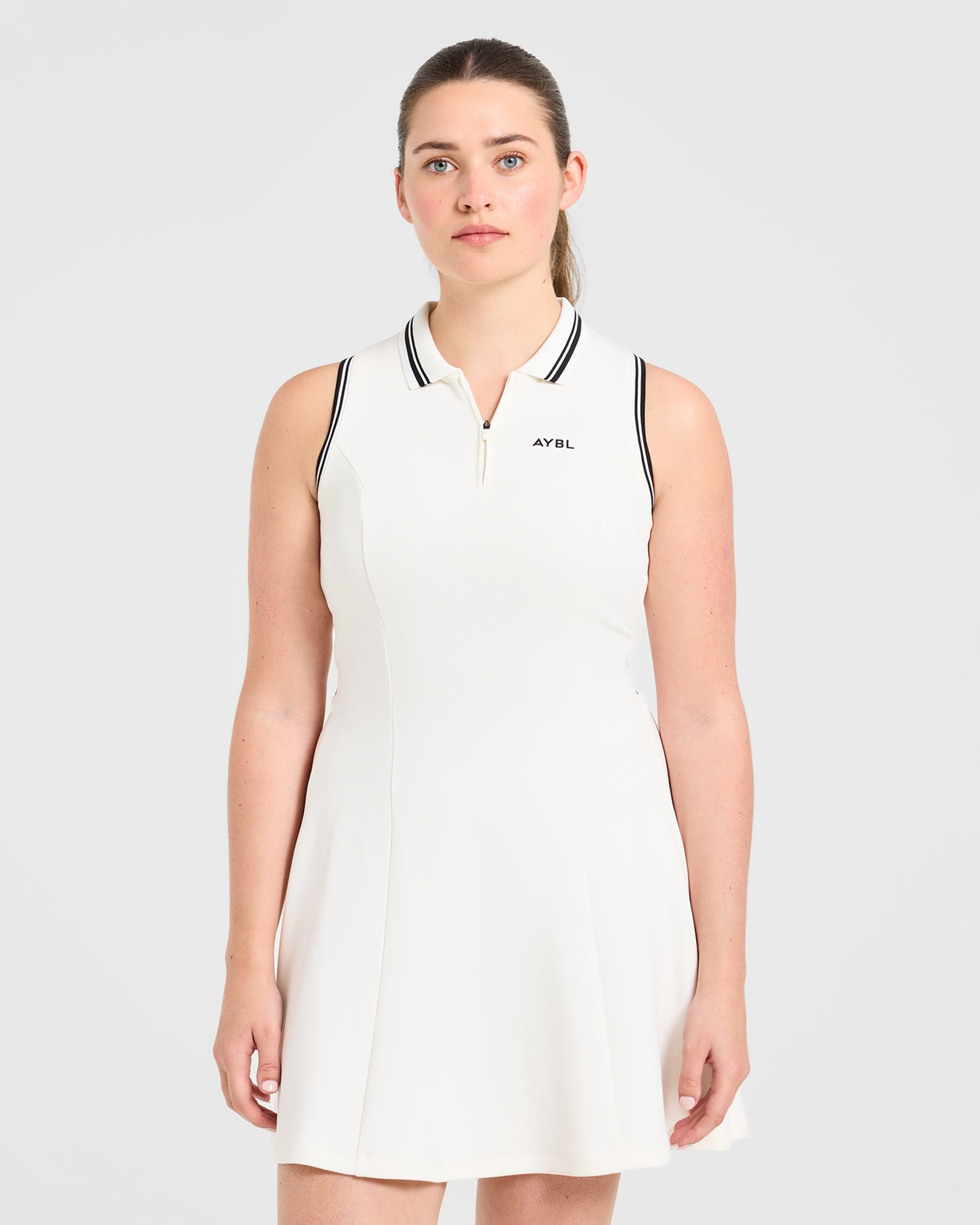 Classic Pleated Dress - White