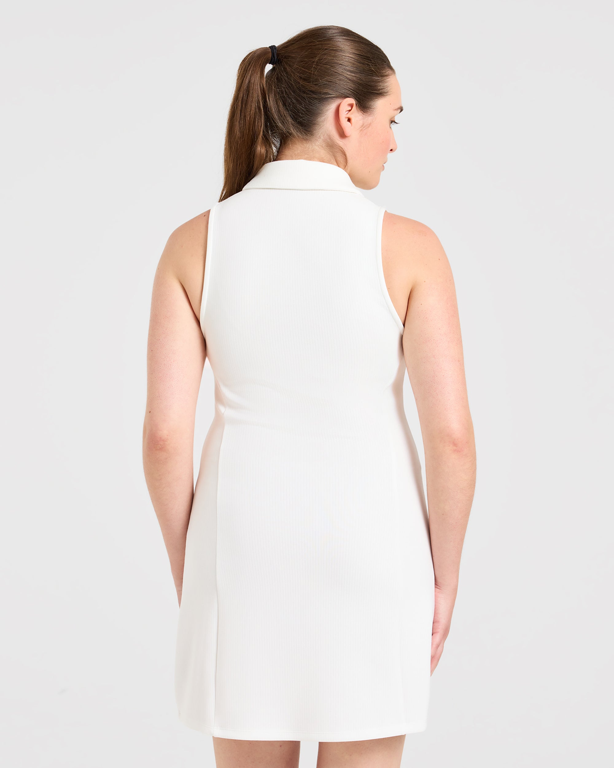 Signature Collar Dress - White