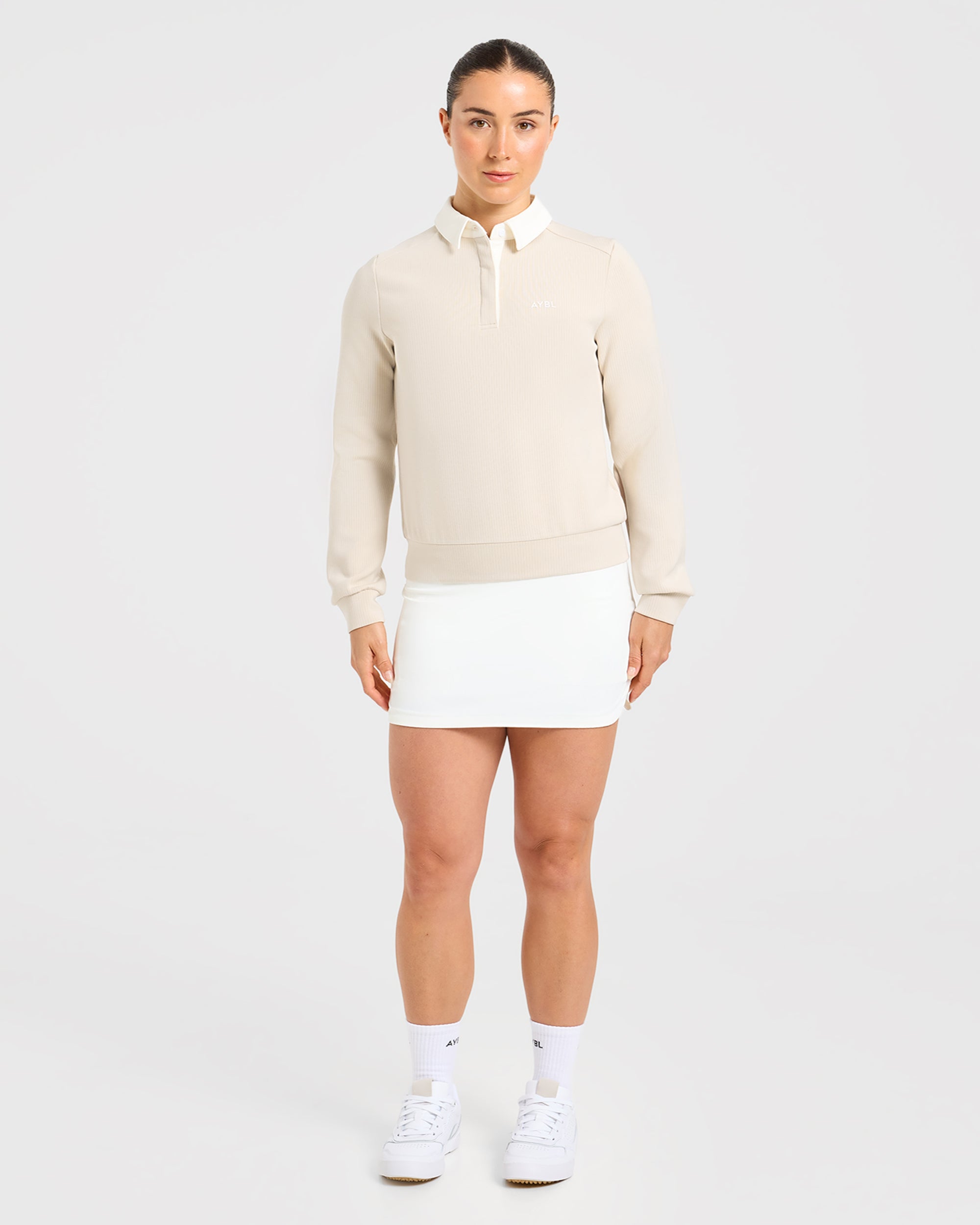 Signature Long Sleeve Polo - Sand