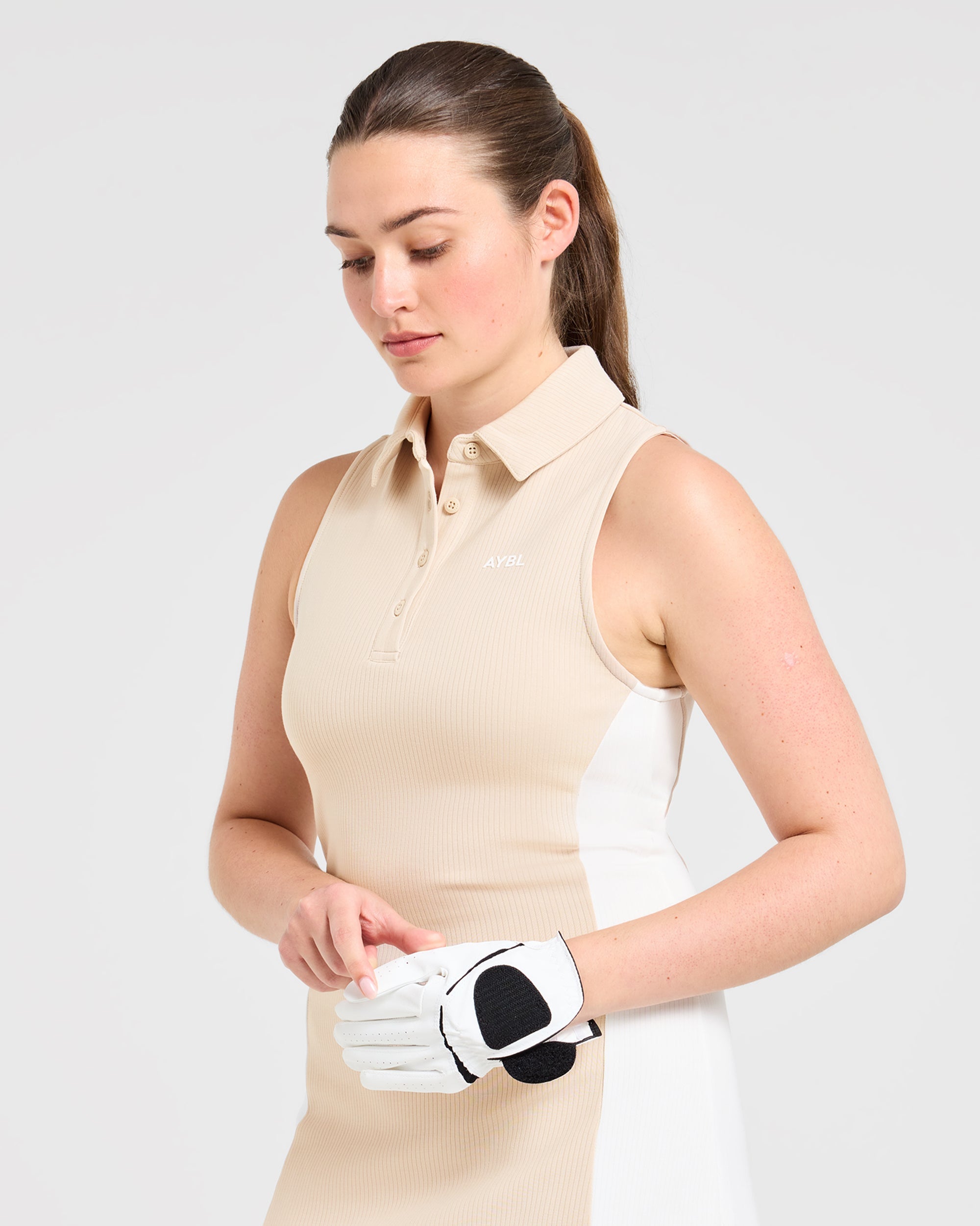 Signature Collar Dress - Sand