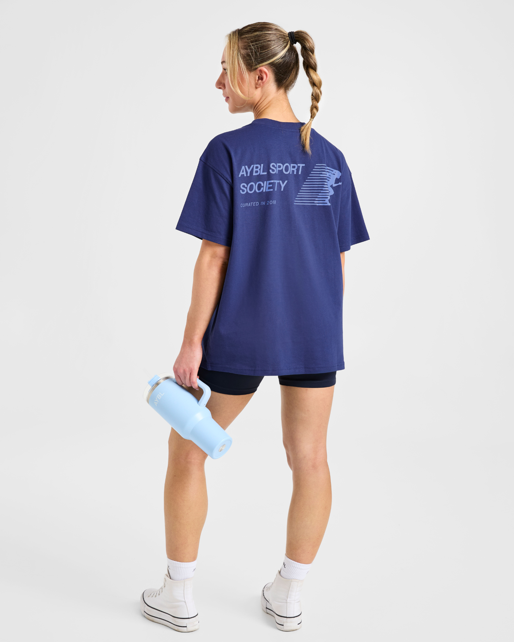 Sport Society Oversized T Shirt - Muted Navy