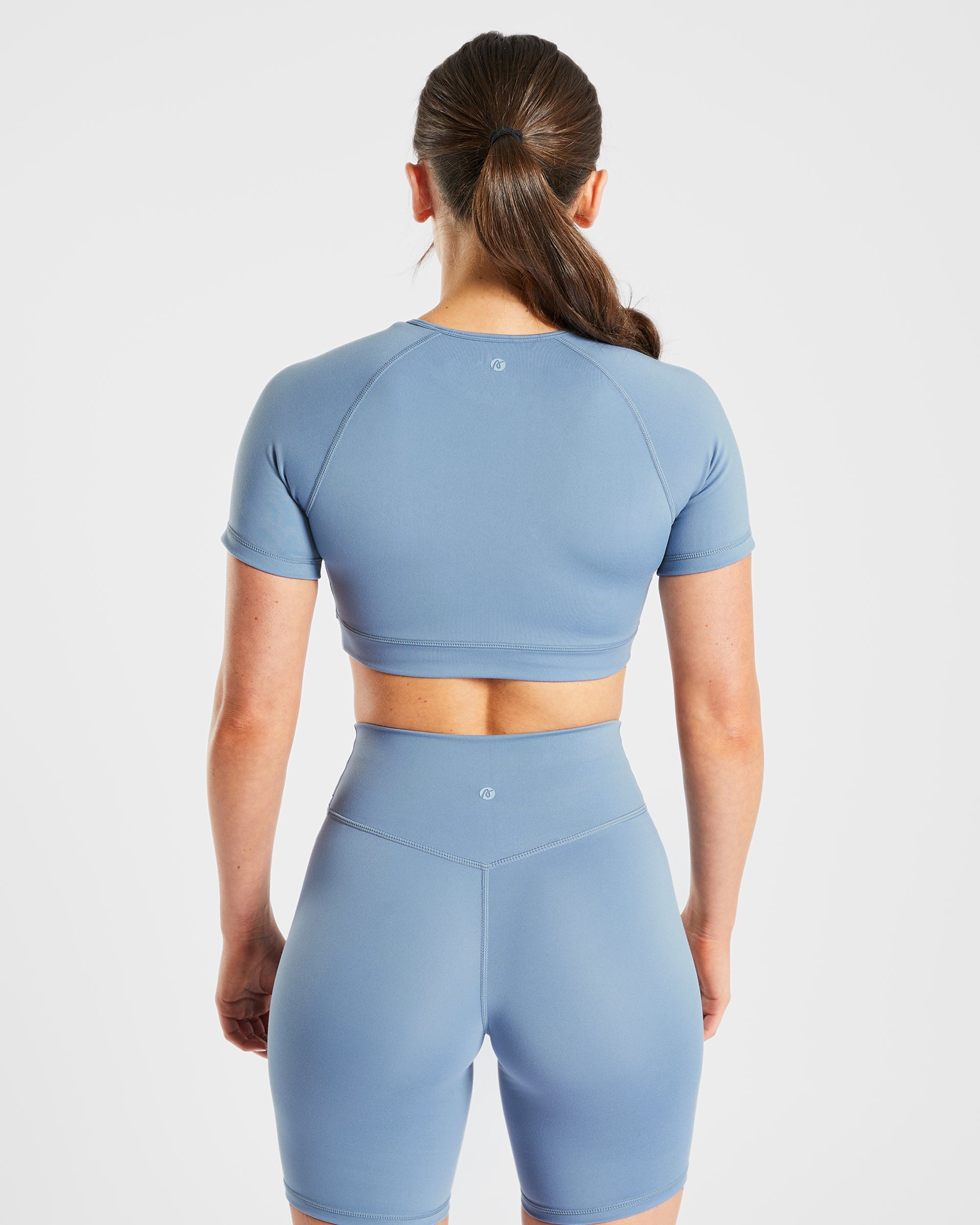 Staple Crop Top - Slate Blue