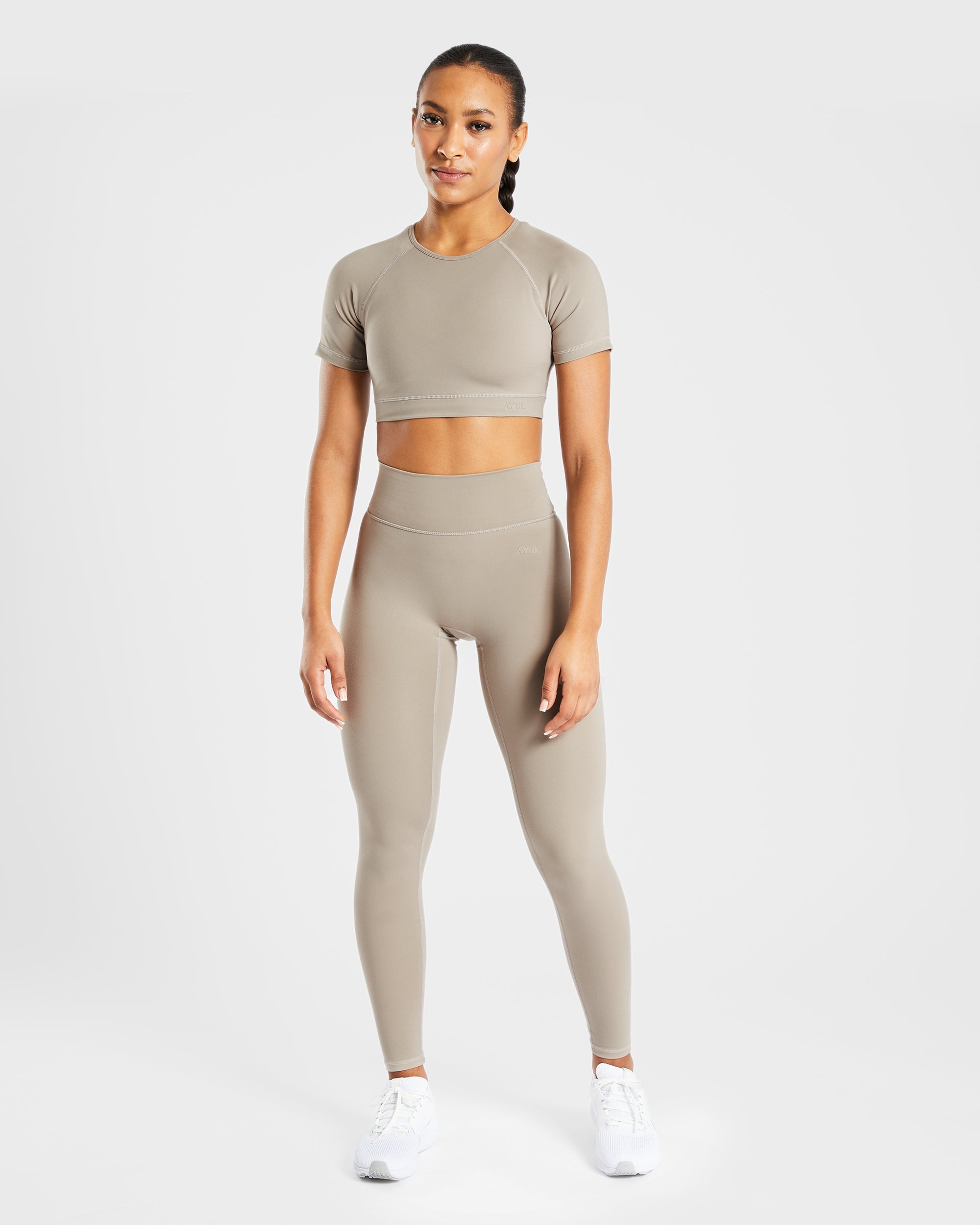 Staple Crop Top - Muted Taupe