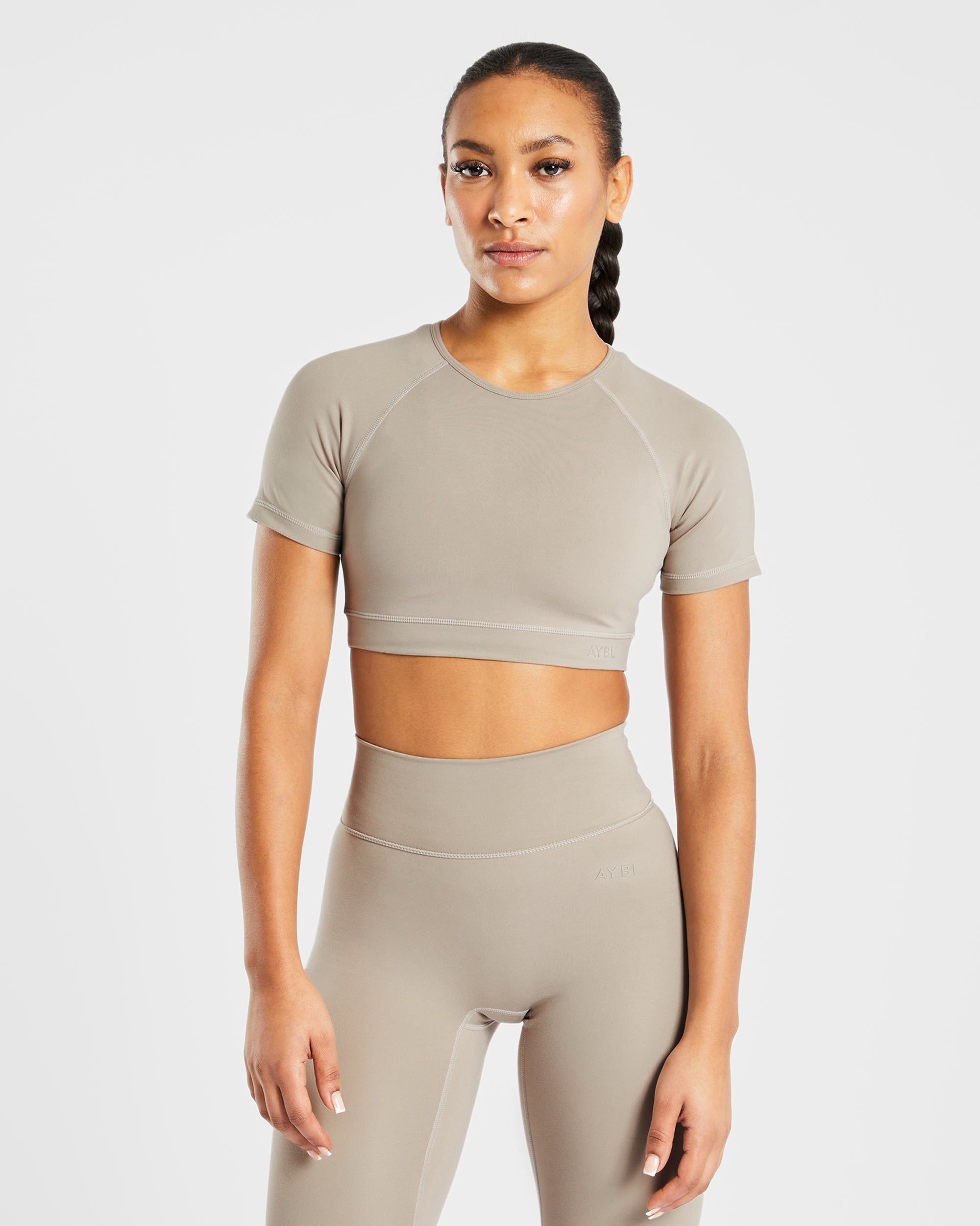 Staple Crop Top - Muted Taupe