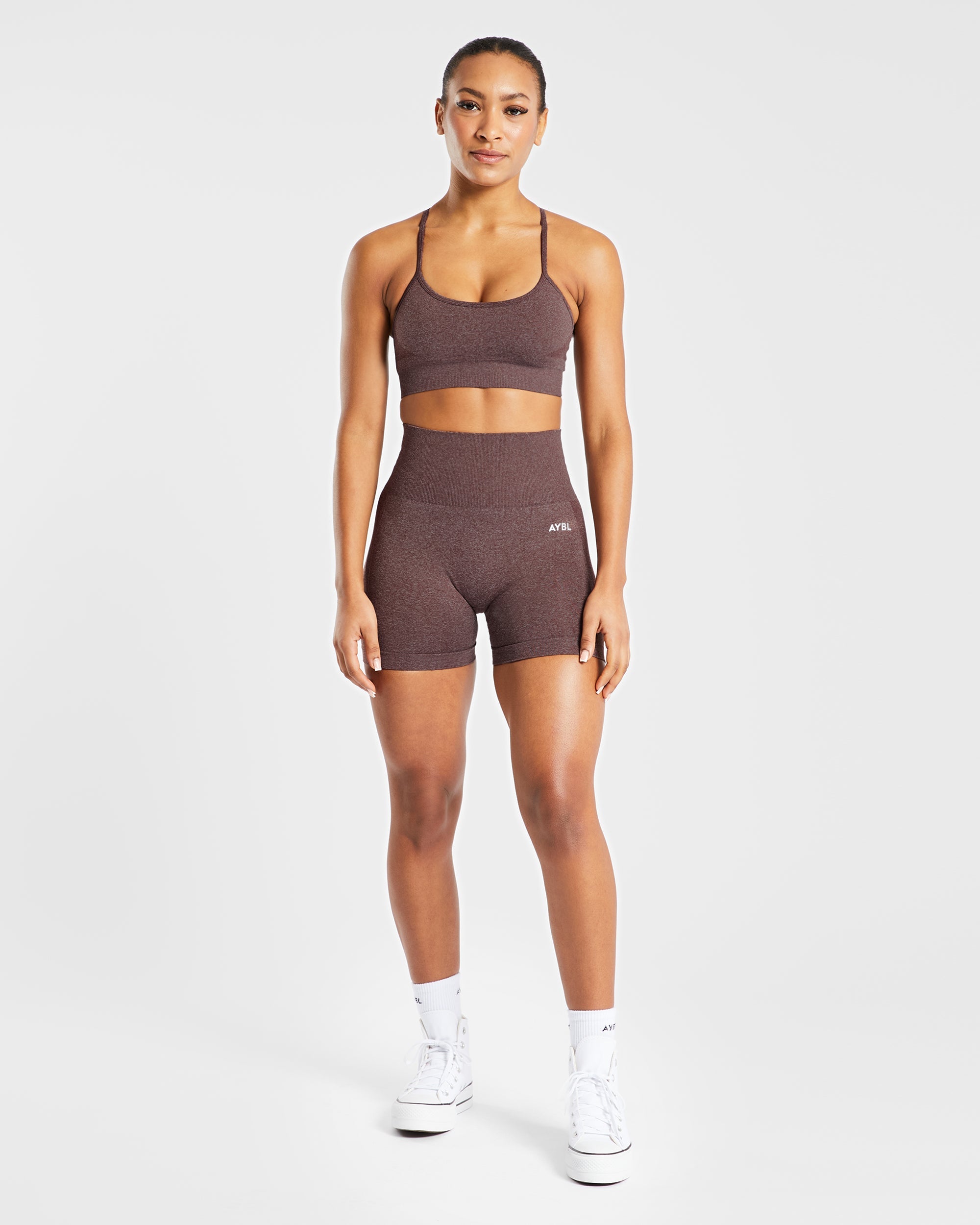 Empower Seamless Sports Bra - Brown Marl