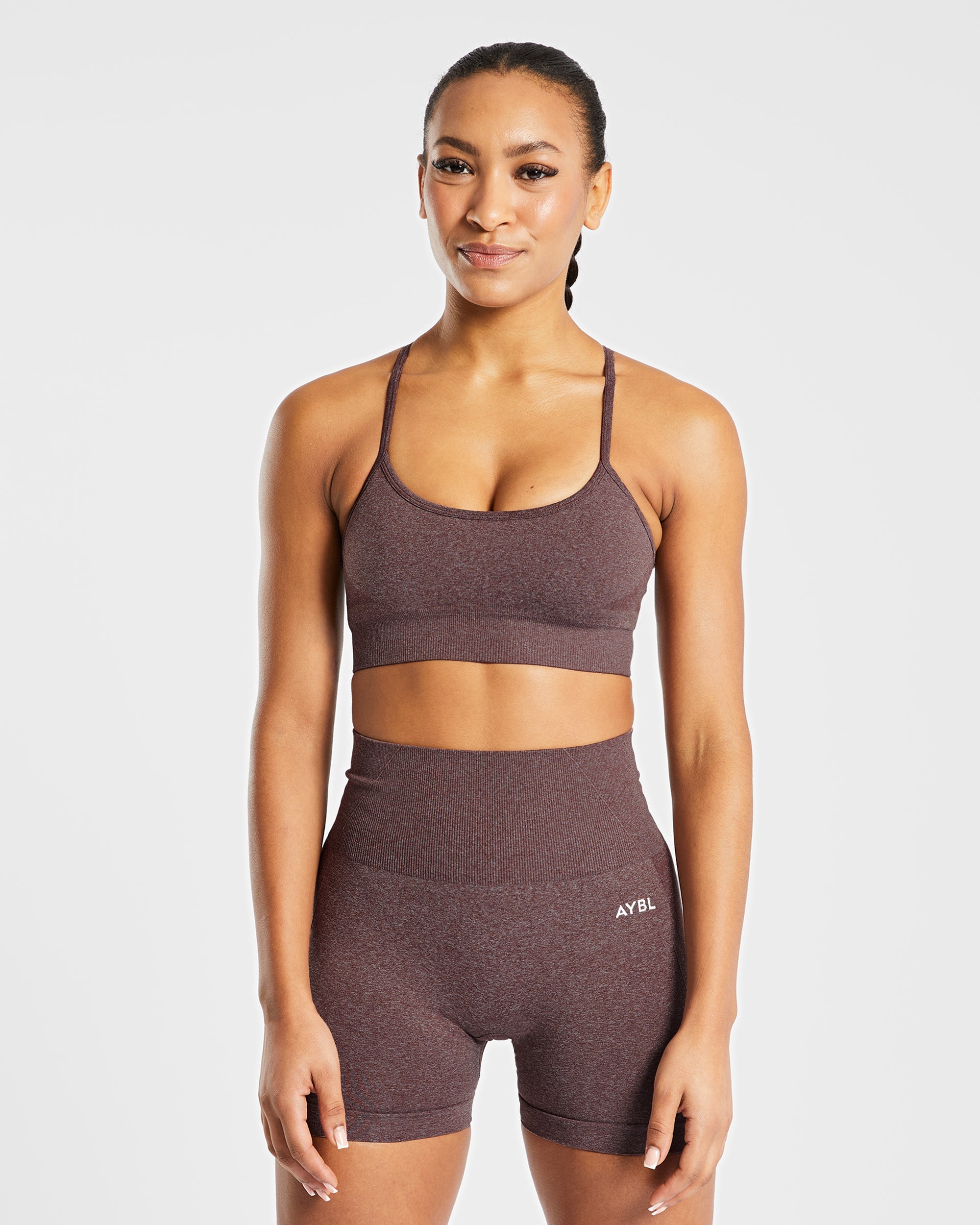 Empower Seamless Sports Bra - Brown Marl