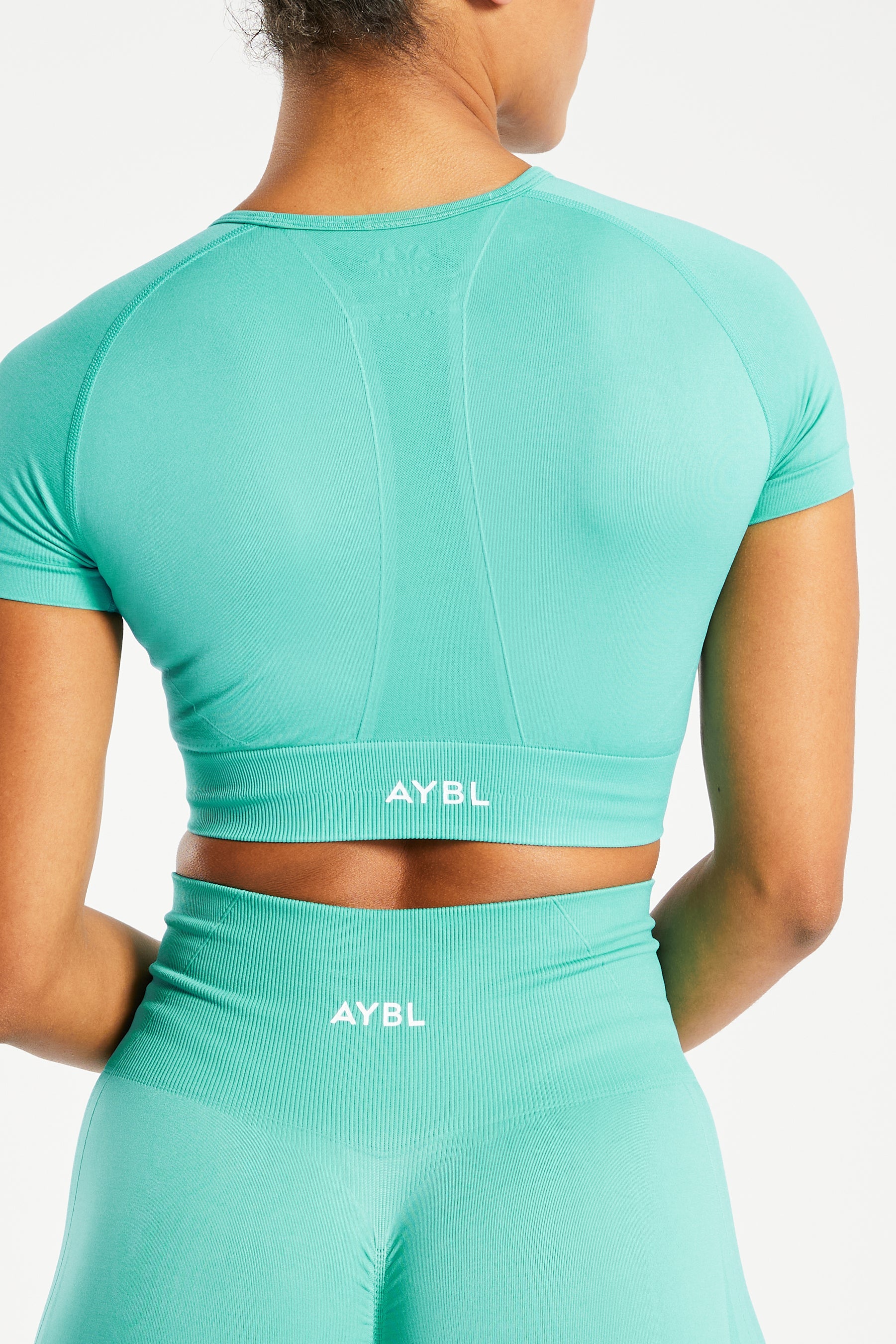 Empower Seamless Crop Top - Jade Green