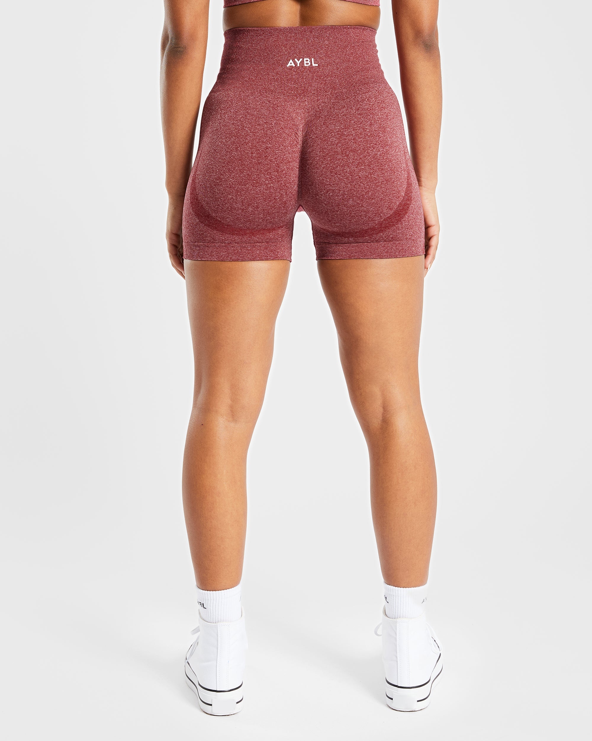 Empower Seamless Shorts - Red Marl