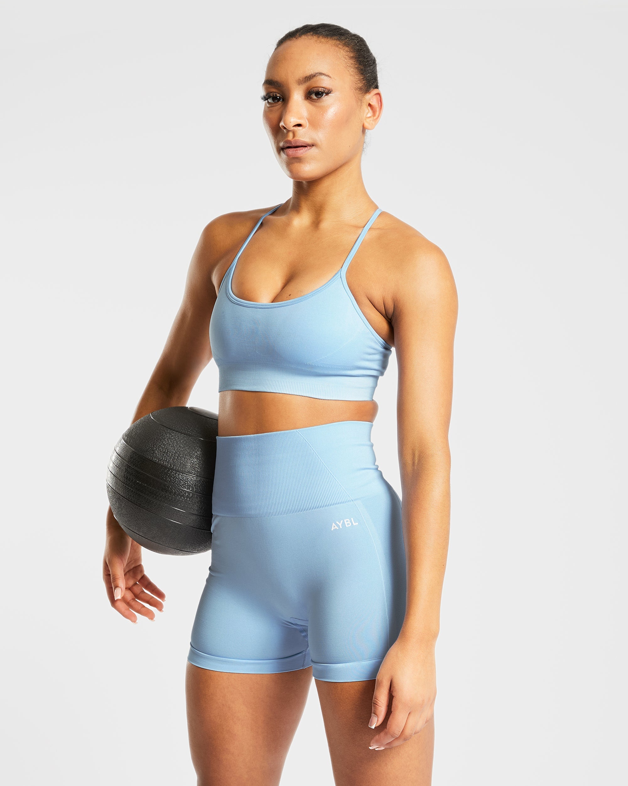 Empower Seamless Sports Bra - Sky Blue