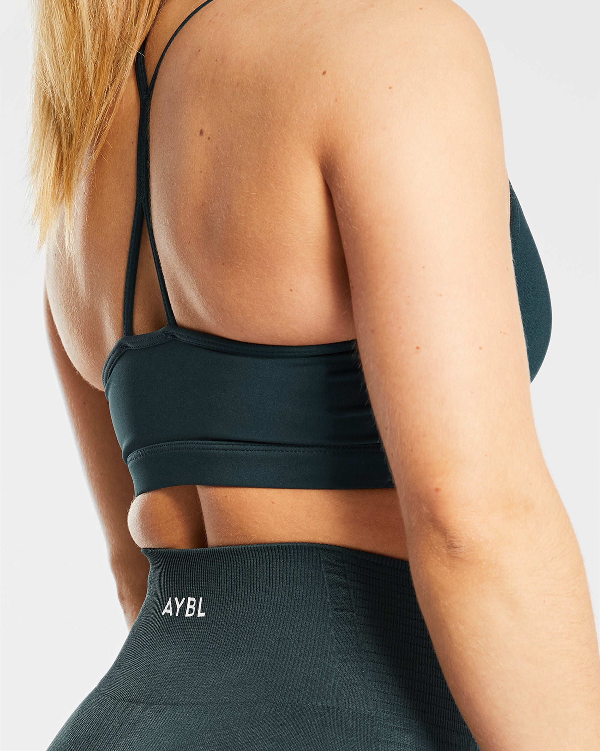 Essential Ruched Sports Bra - Forest Green