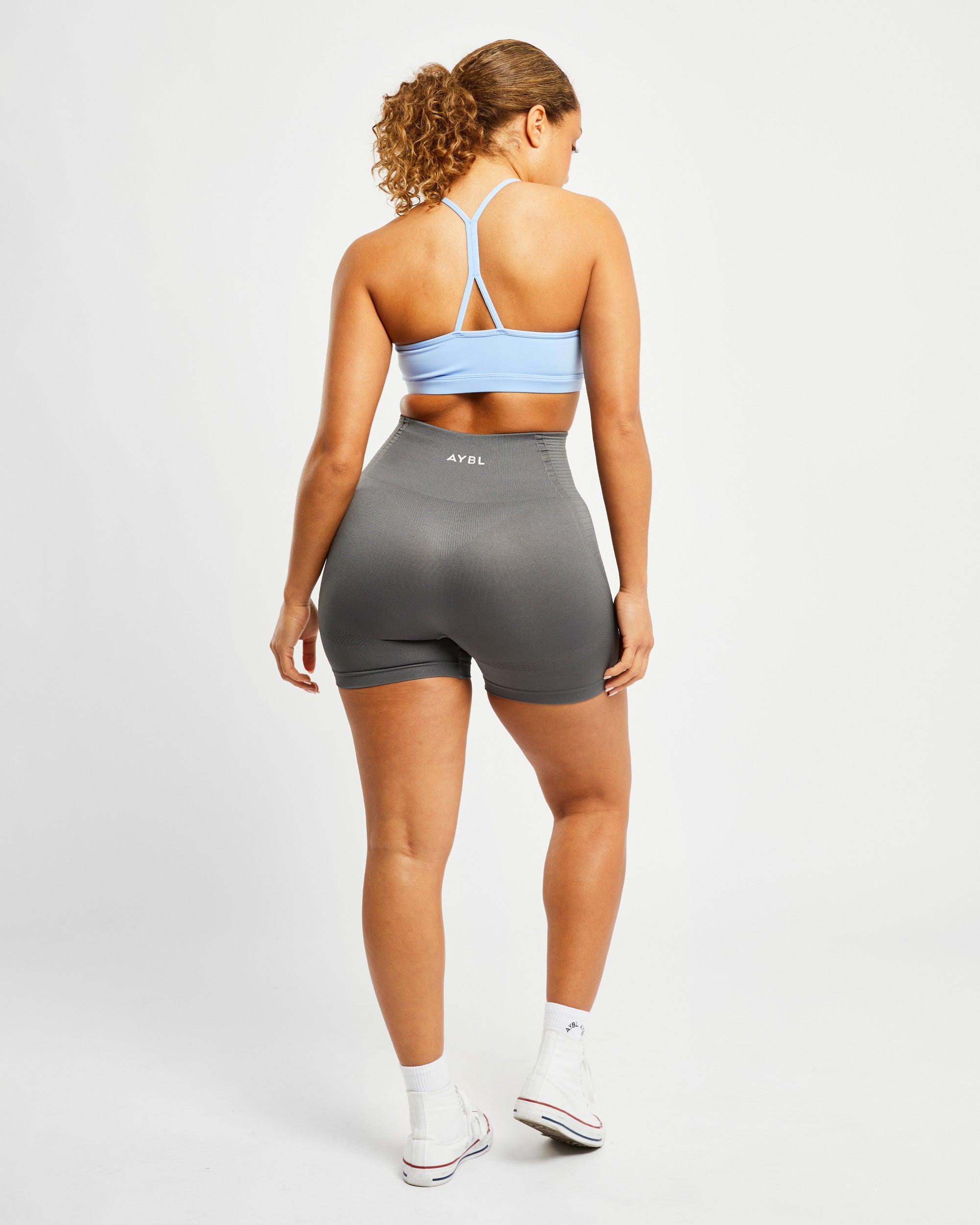 Essential Ruched Sports Bra - Powder Blue