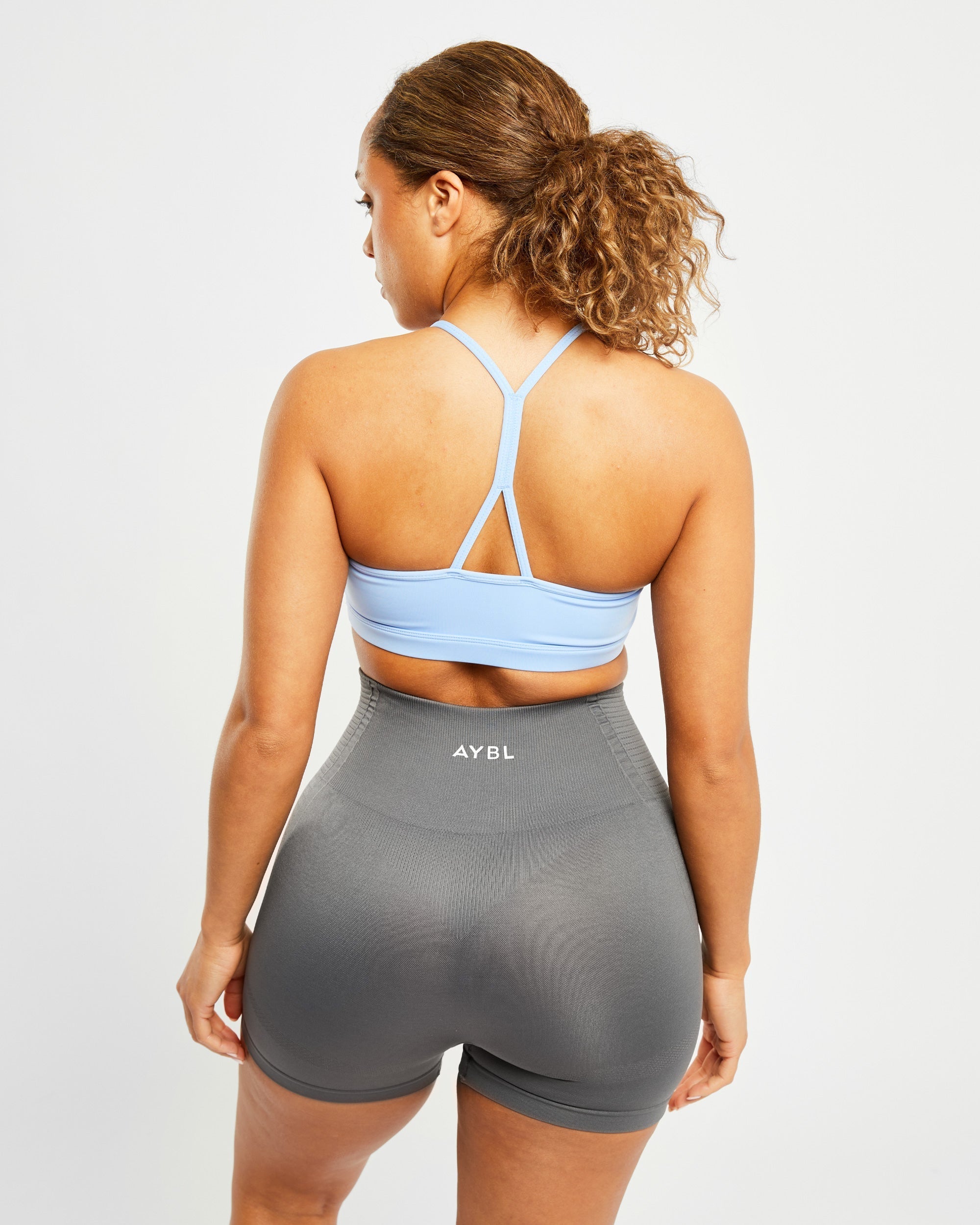 Essential Ruched Sports Bra - Powder Blue