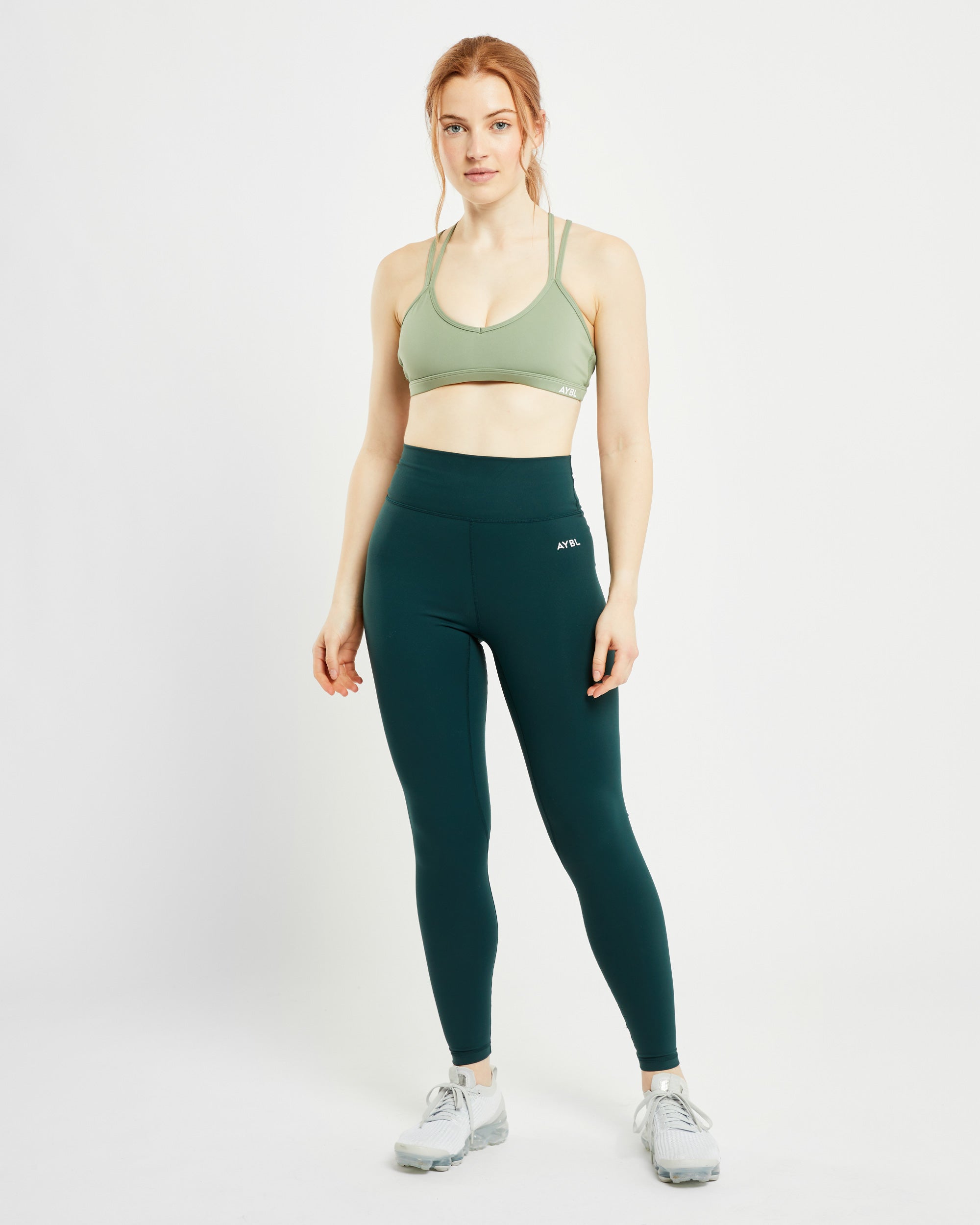 Essential Strappy Sports Bra - Olive Green