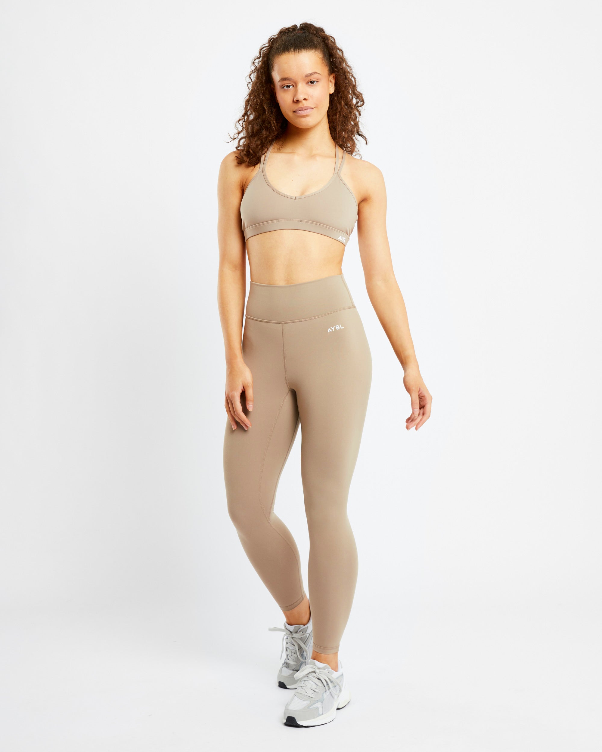 Essential Strappy Sports Bra - Mocha