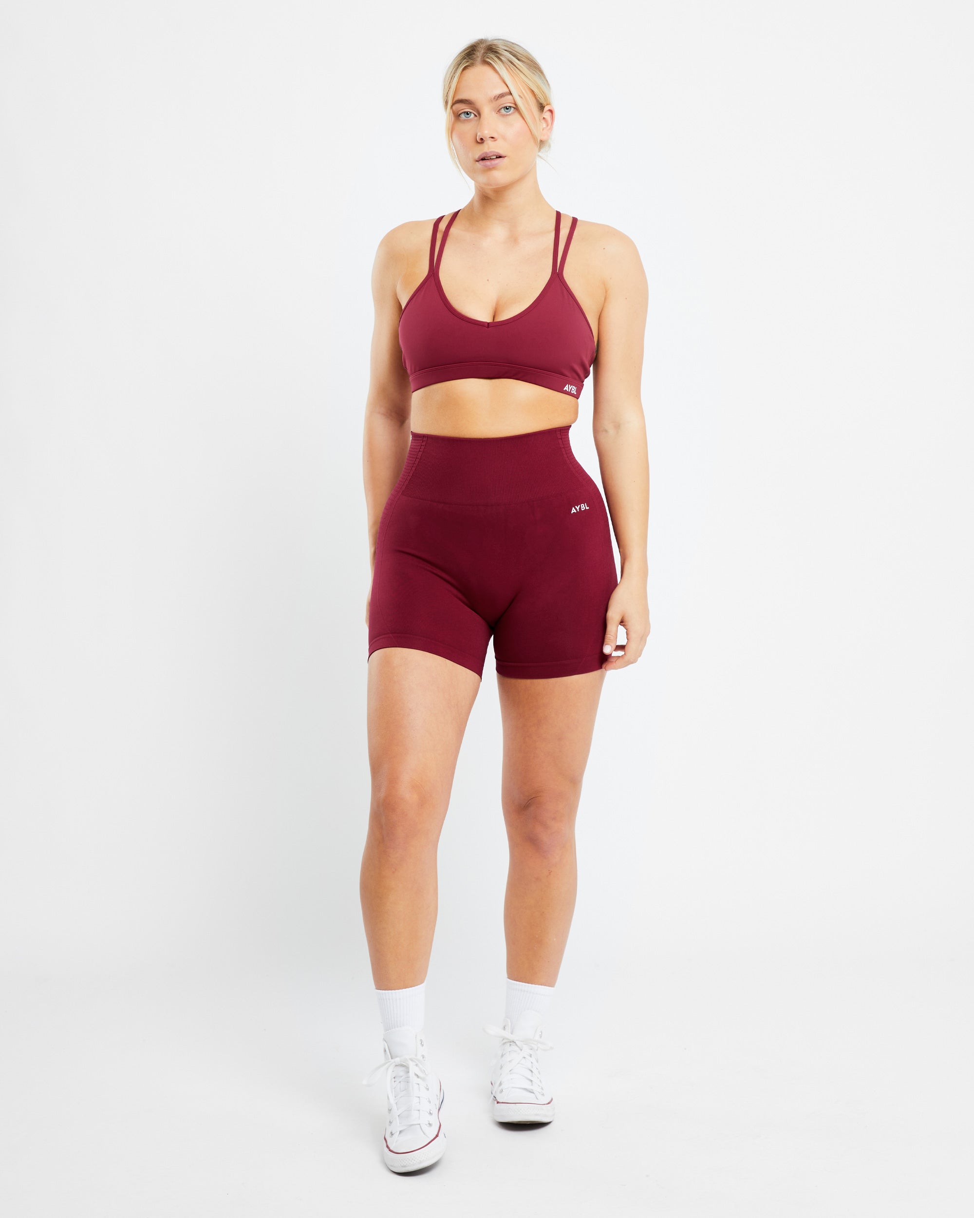 Essential Strappy Sports Bra - Rumba Red