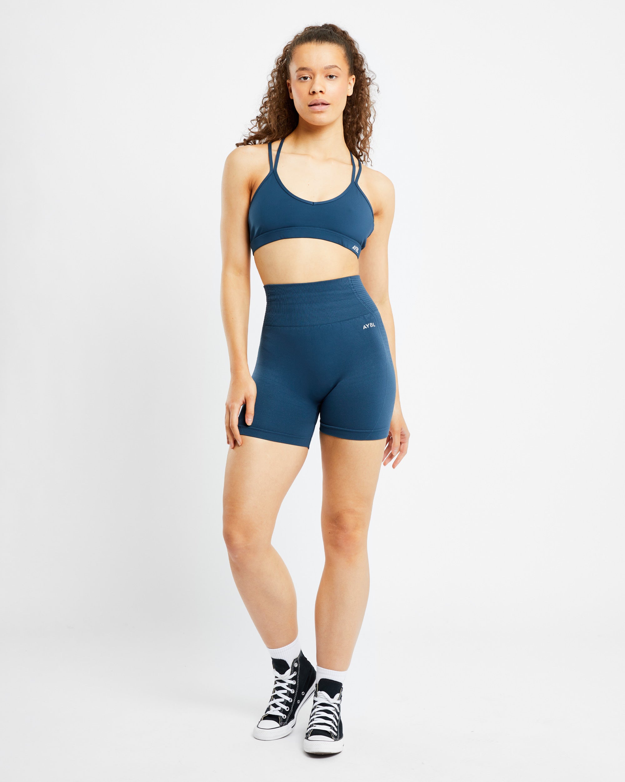 Essential Strappy Sports Bra - Marine Blue