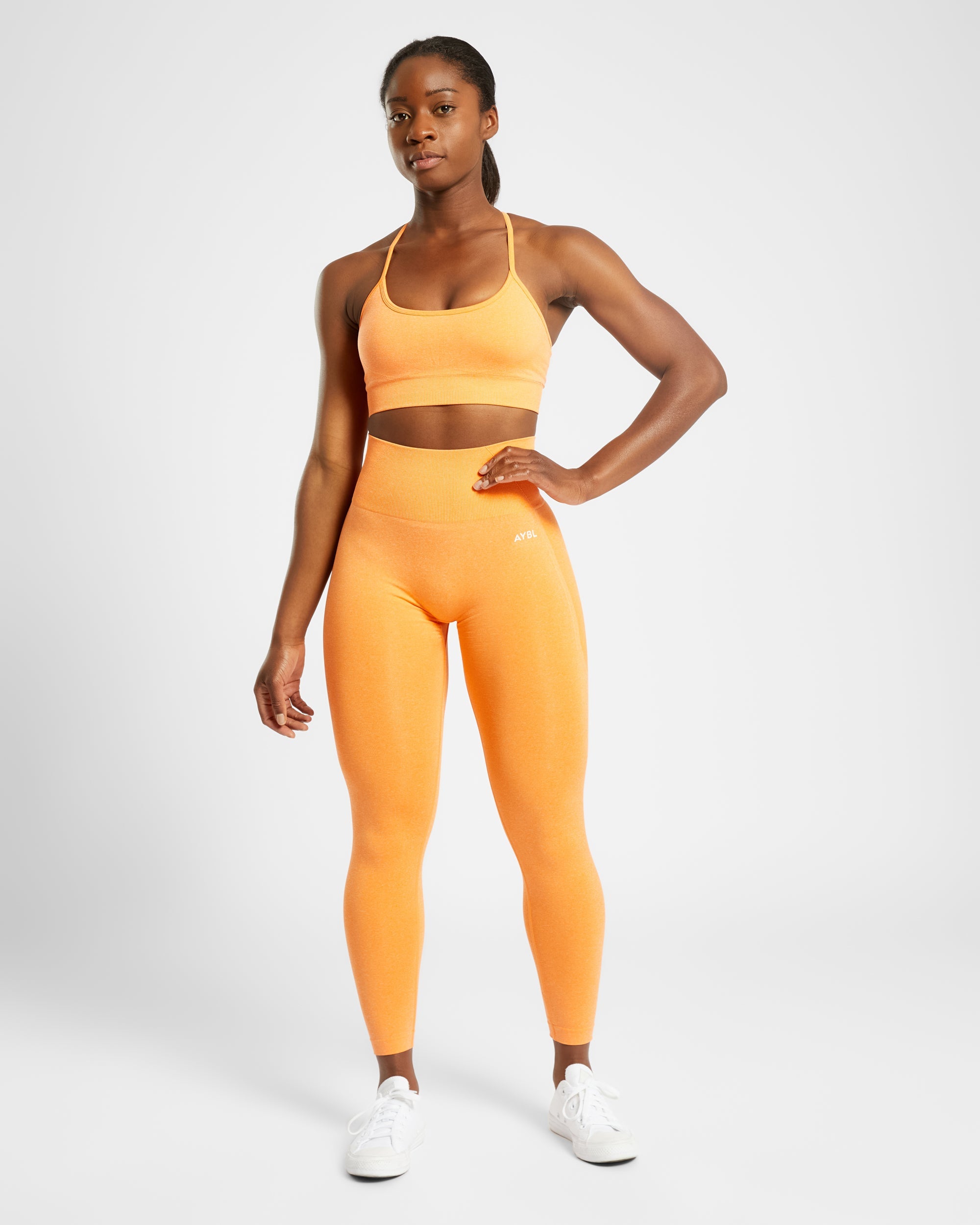 Empower Seamless Leggings - Orange Marl