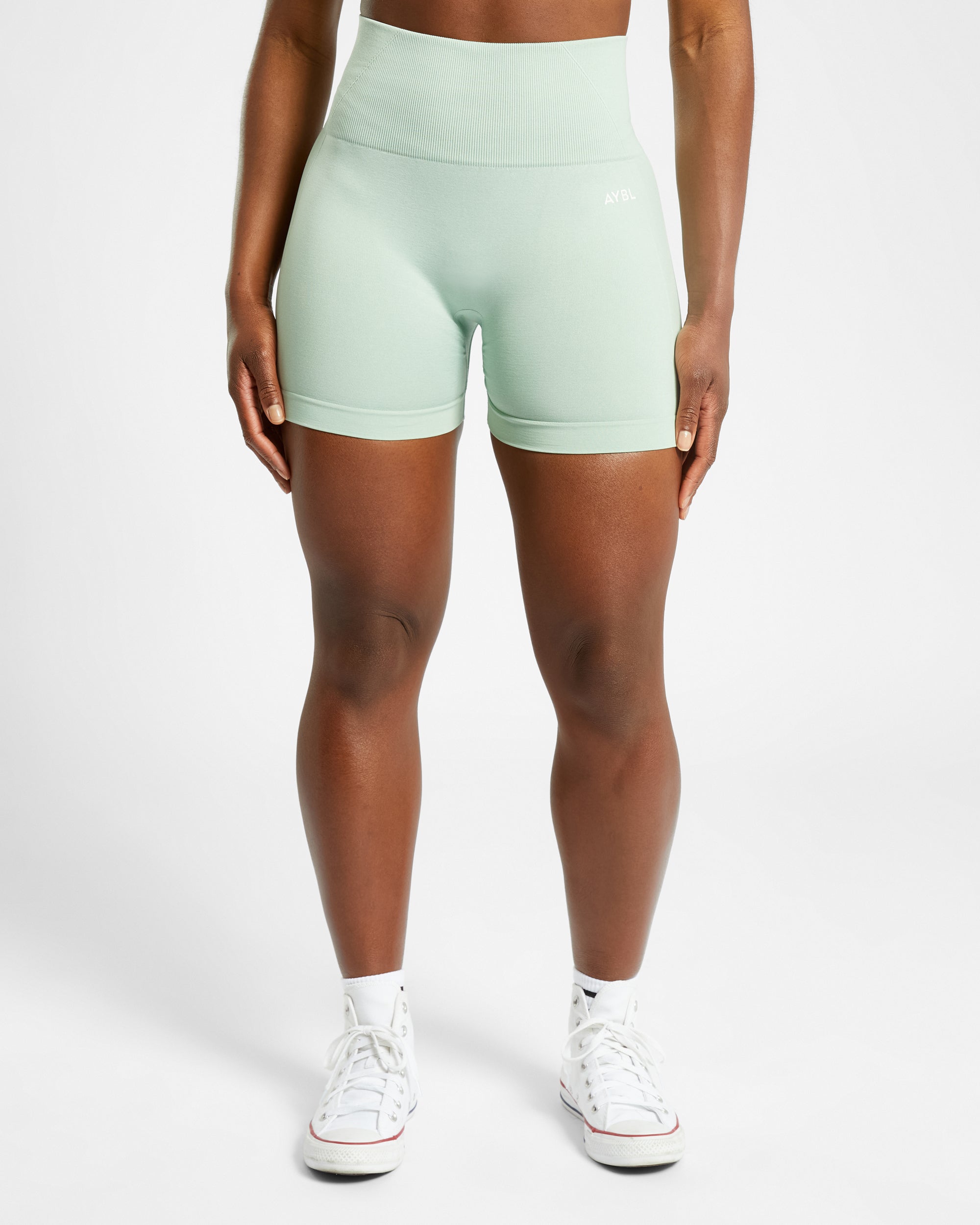 Empower Seamless Shorts - Spring Green Marl