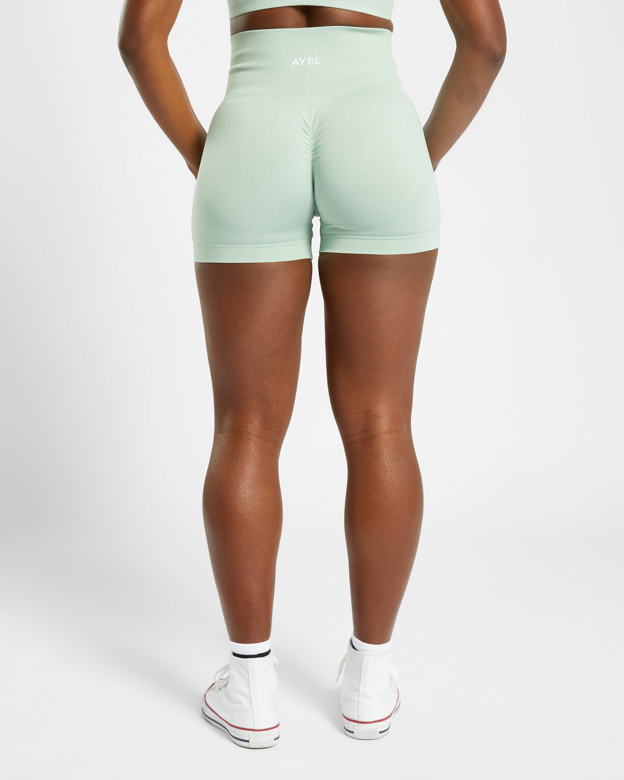 Empower Seamless Shorts - Spring Green Marl