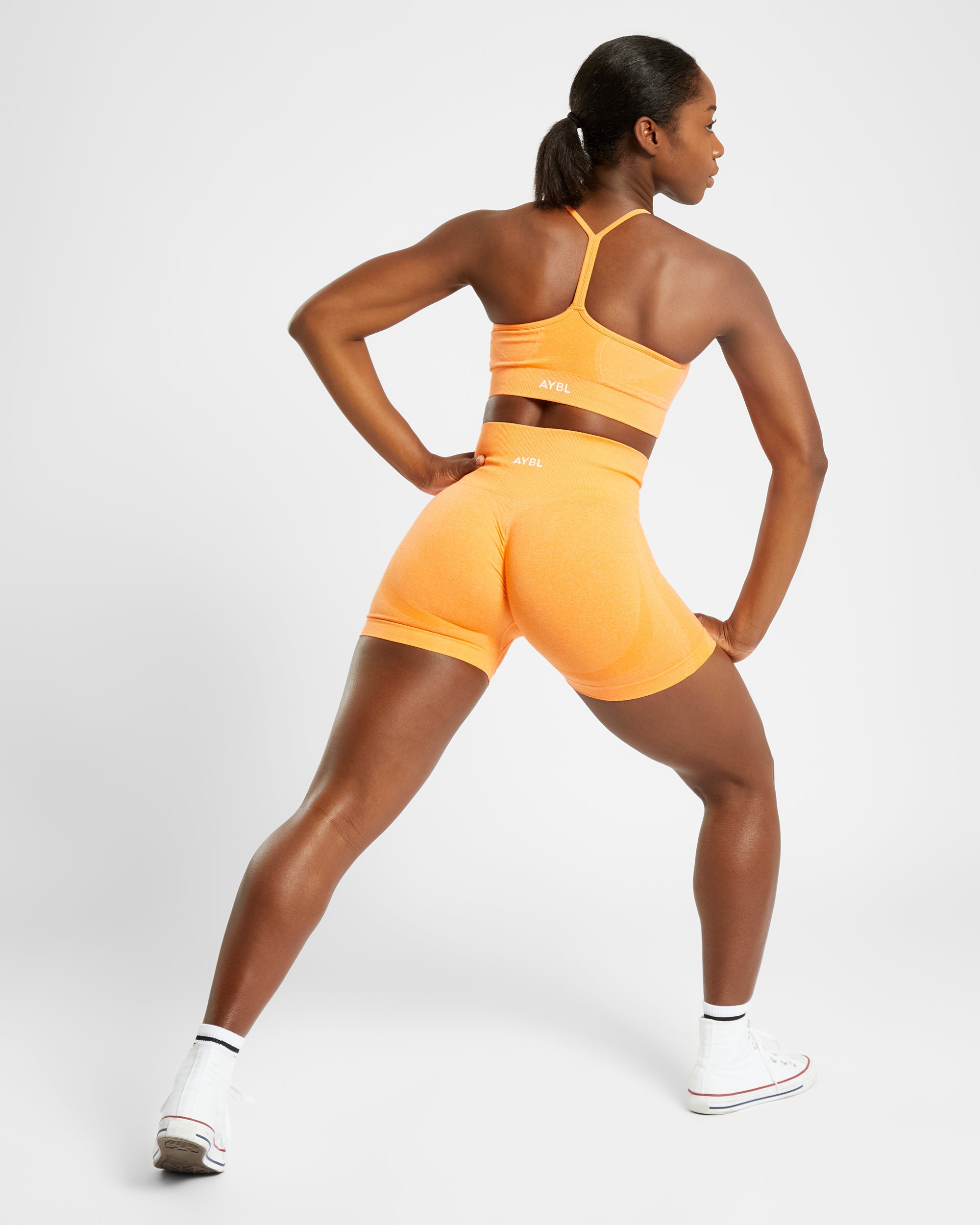 Empower Seamless Shorts - Orange Marl