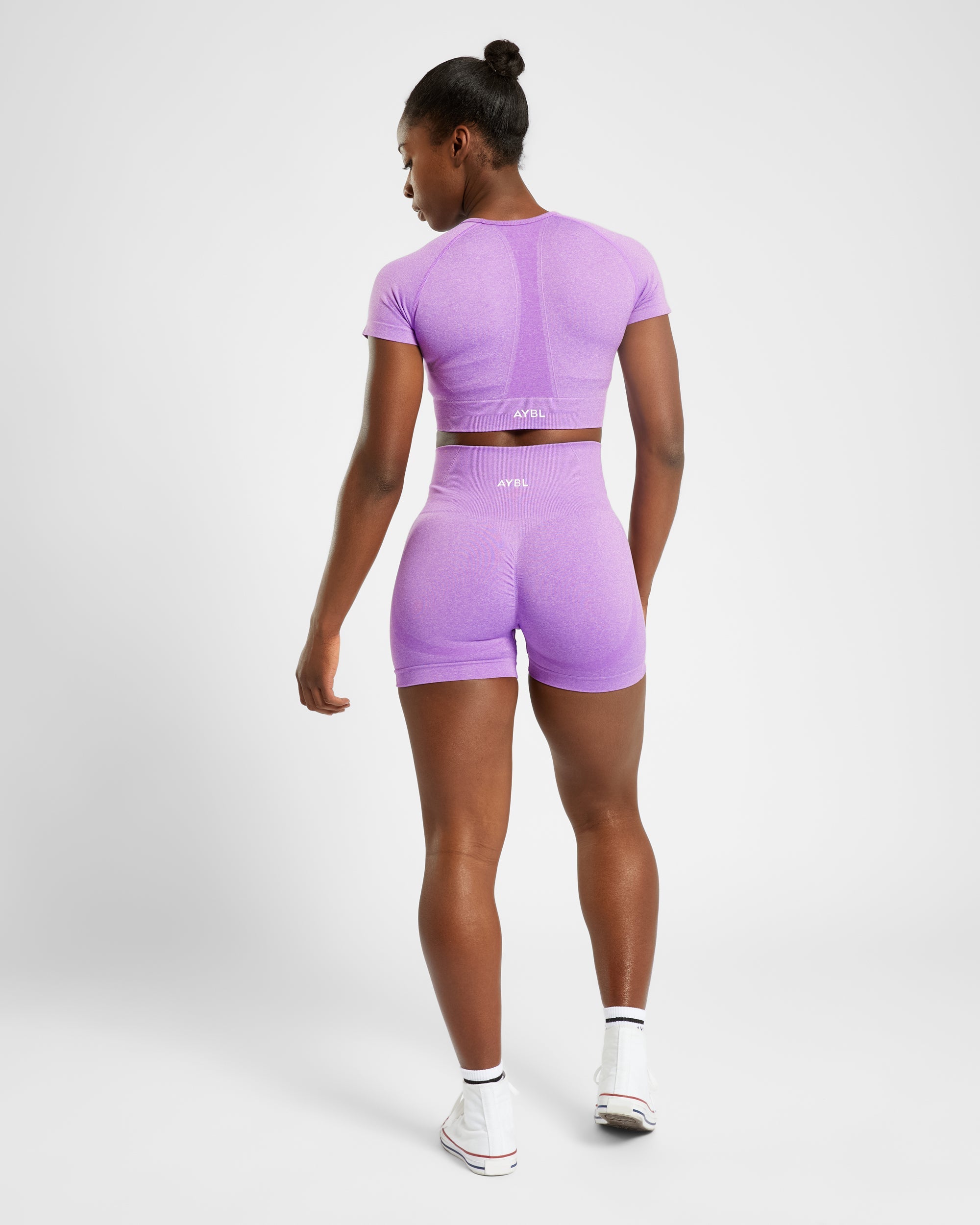 Empower Seamless Crop Top - Purple Marl