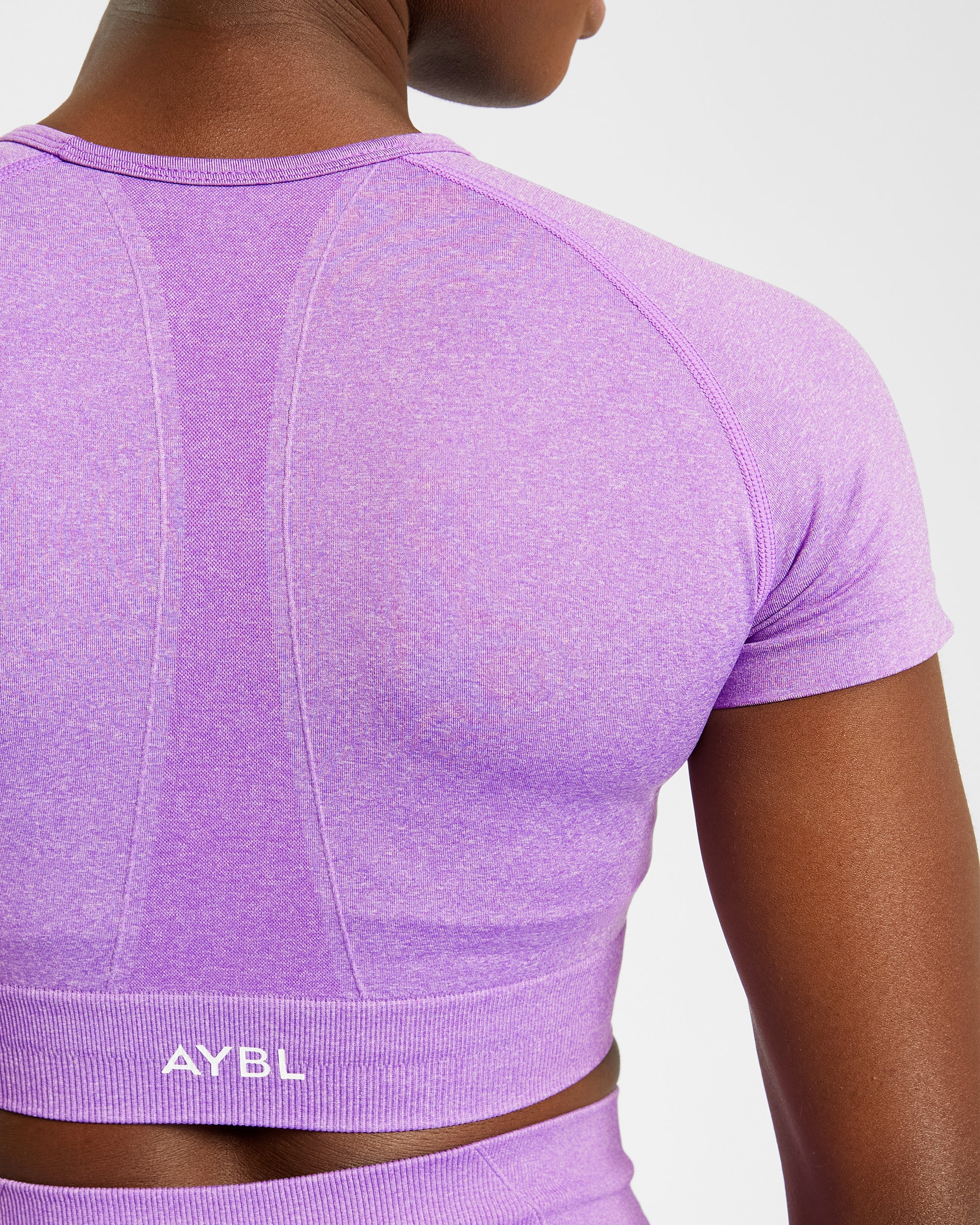 Empower Seamless Crop Top - Purple Marl