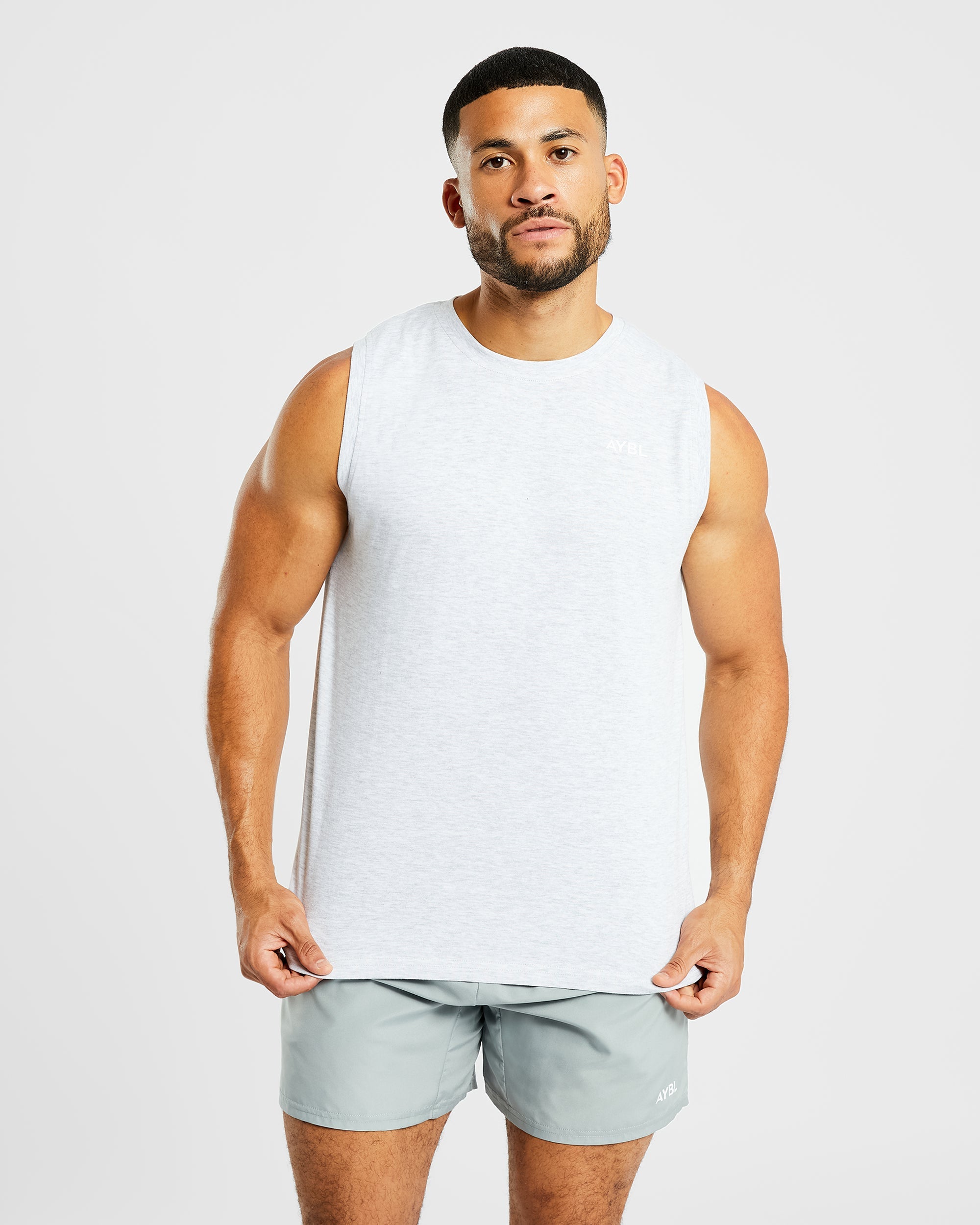 Essential Tank - Light Grey Marl