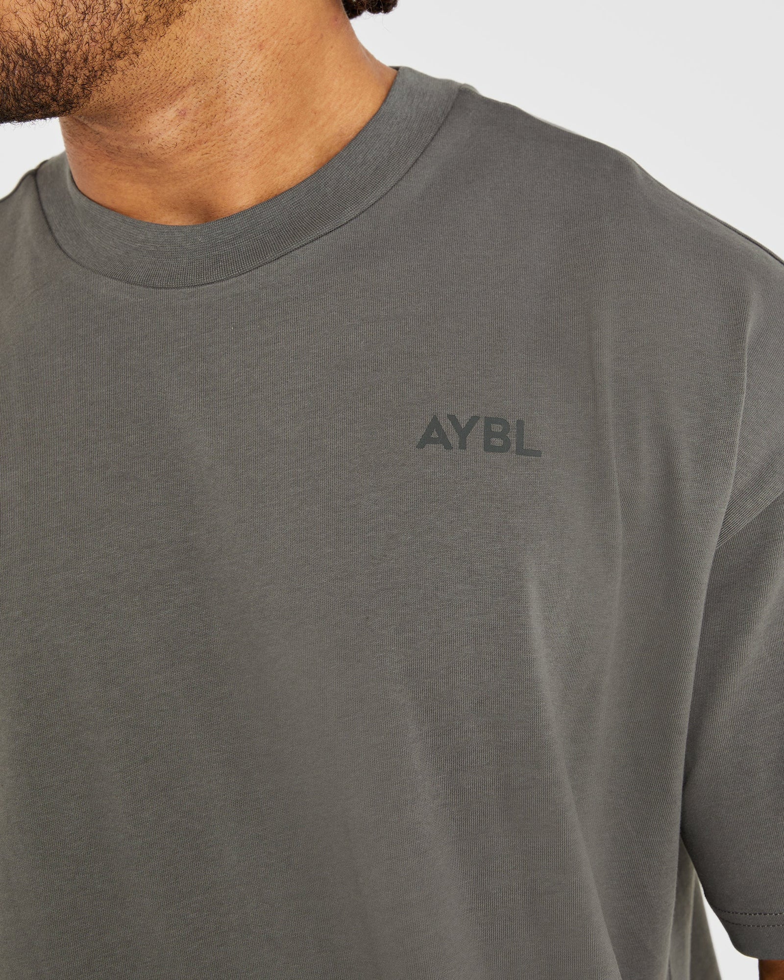 Brandon Cotton Oversized Tee - Charcoal main image 0