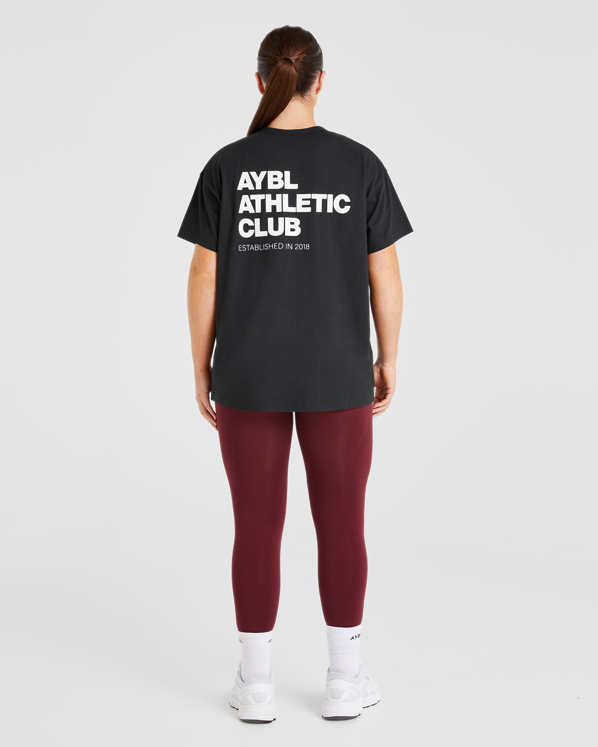 Athletics Club Oversized T Shirt - Black