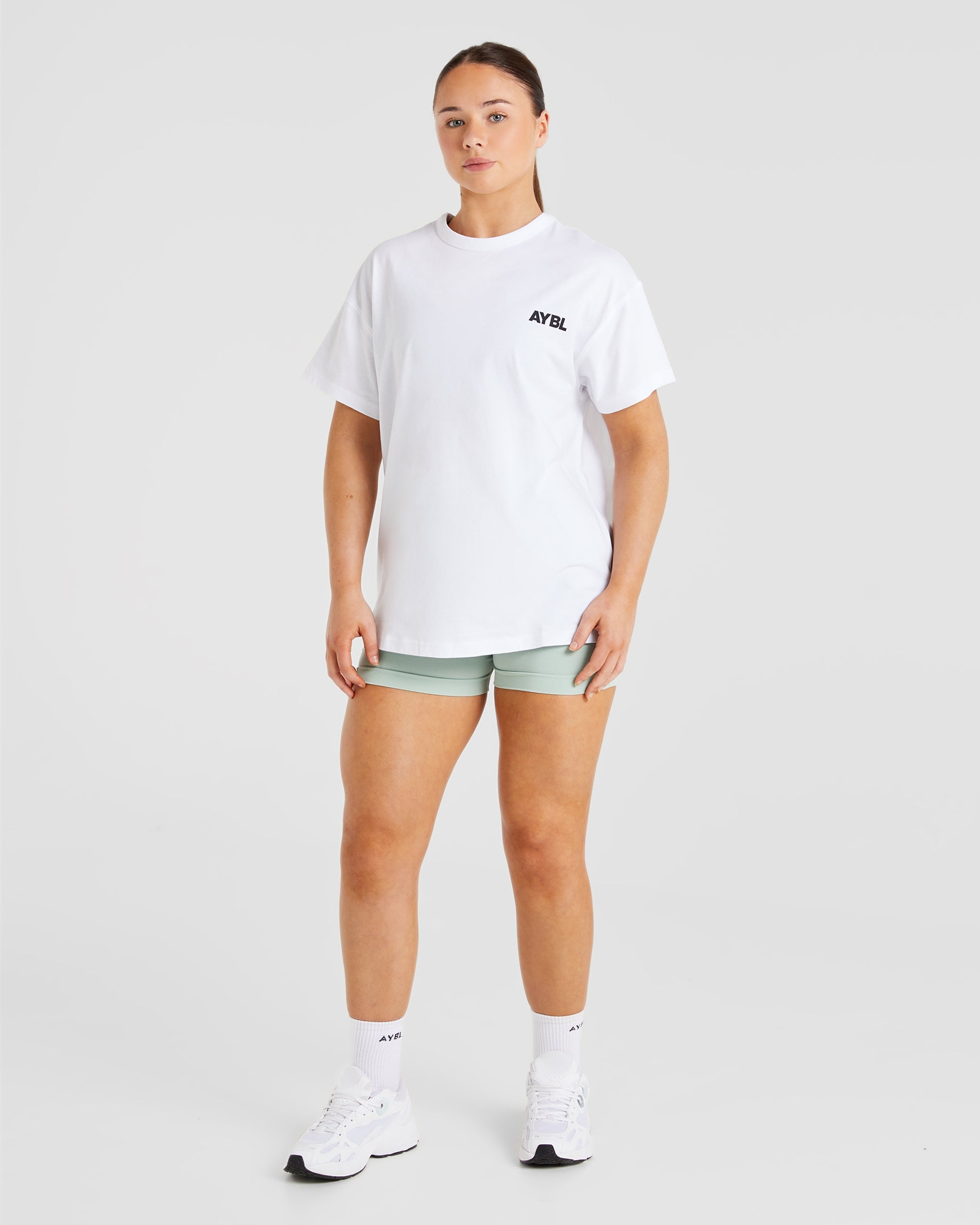 Athletics Club Oversized T Shirt - White