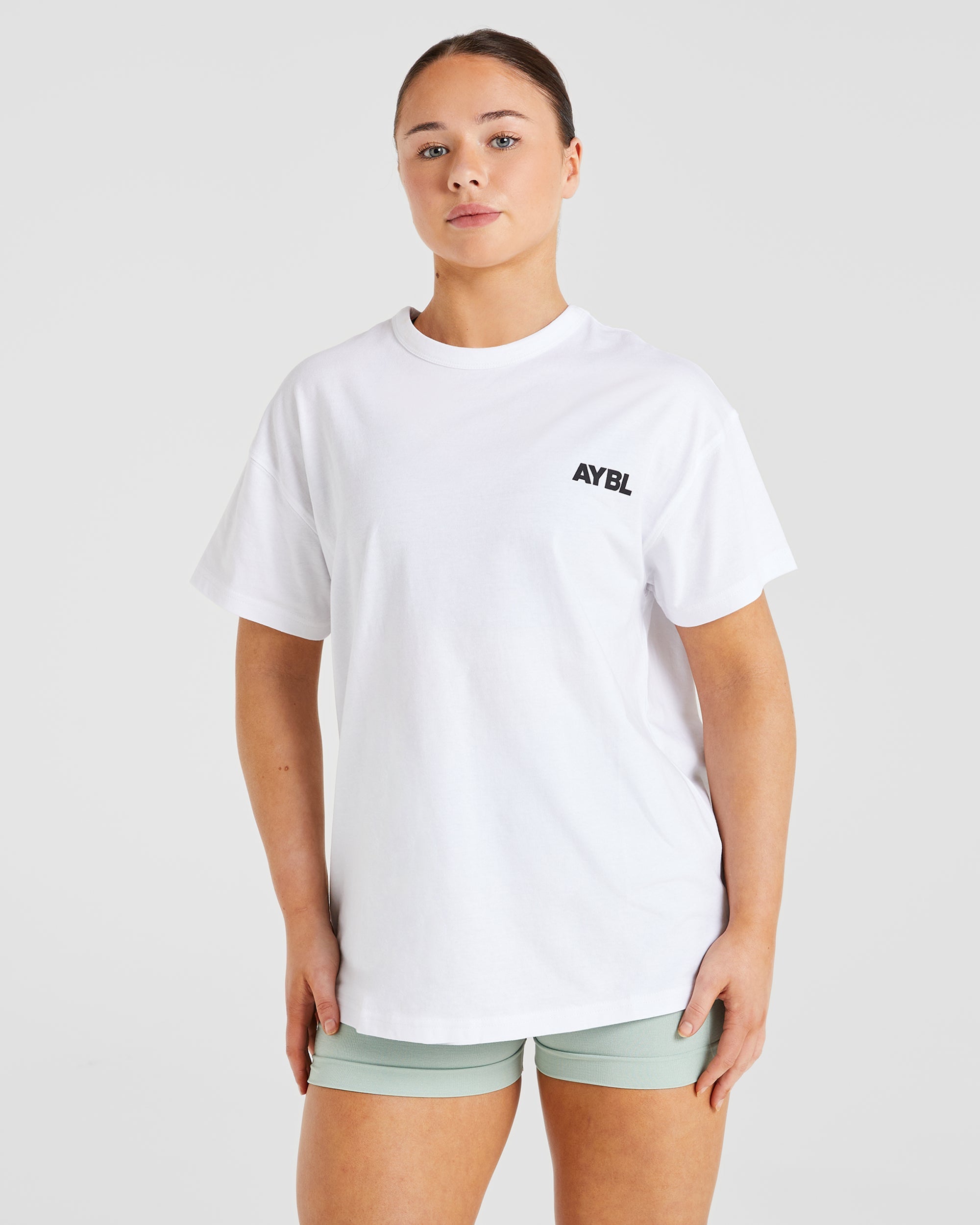 Athletics Club Oversized T Shirt - White