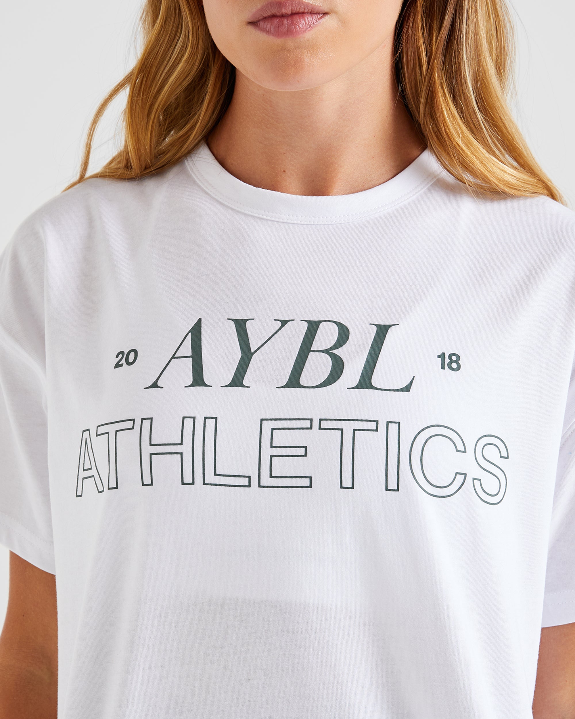 Athletics 18 Oversized T Shirt - White/Dark Green