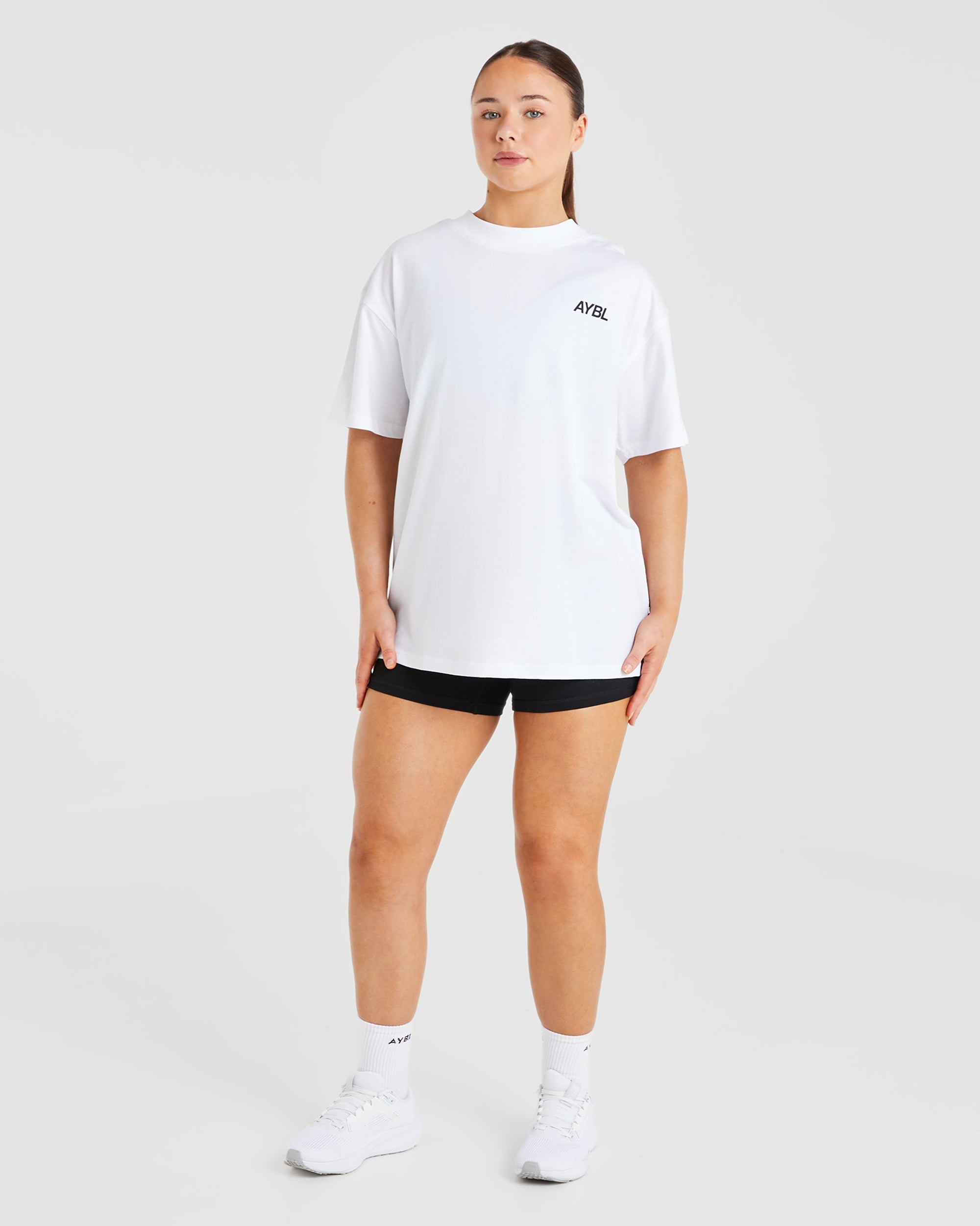 AYBL Sports Club Oversized T Shirt - White