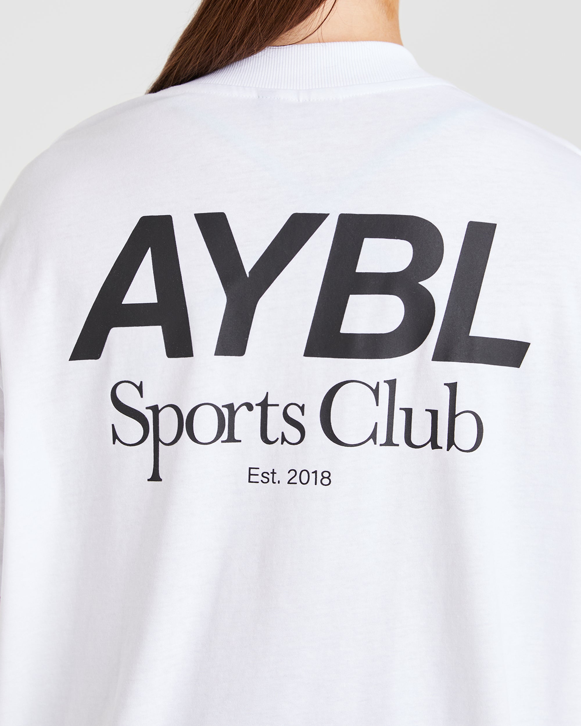 AYBL Sports Club Oversized T Shirt - White