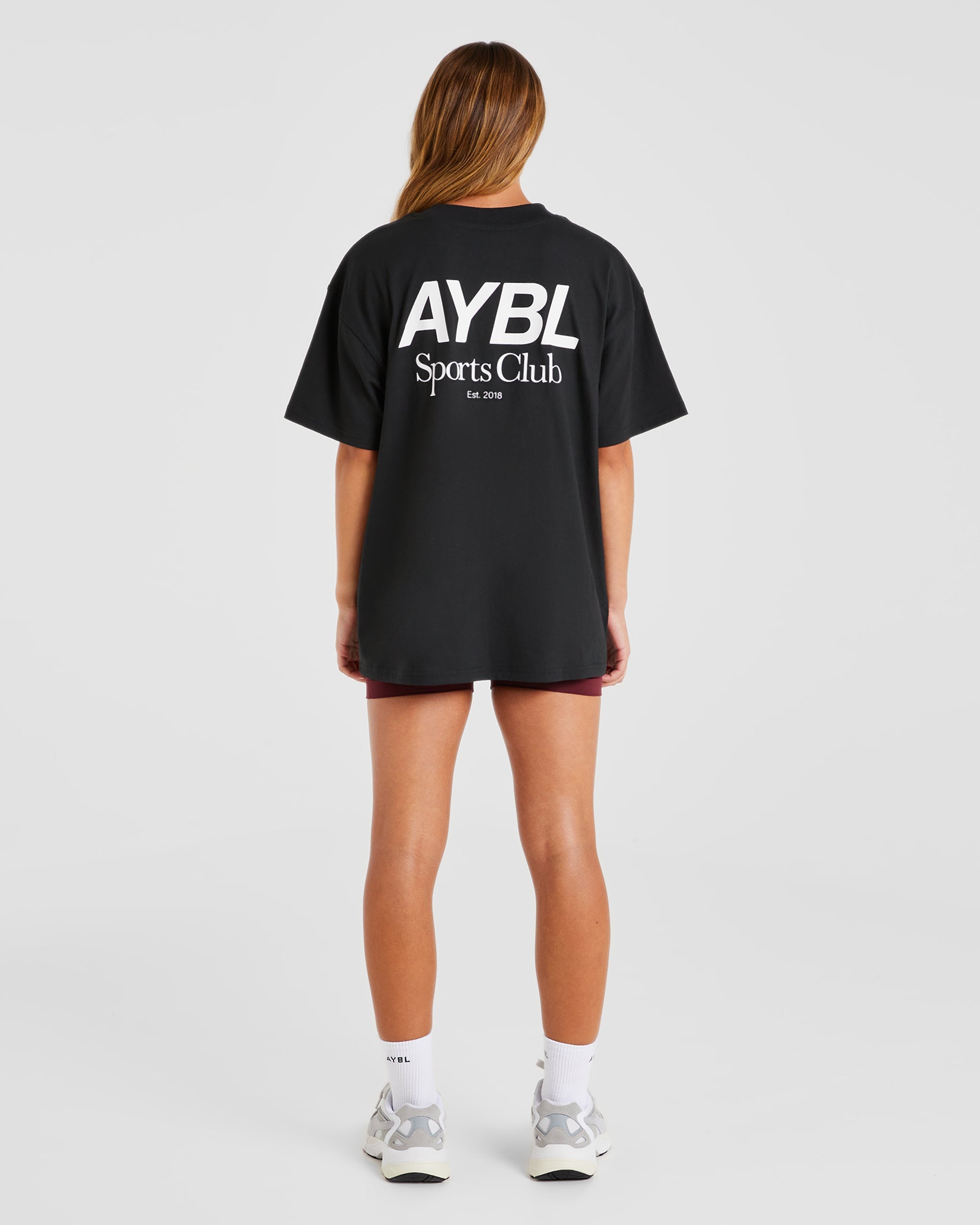 AYBL Sports Club Oversized T Shirt - Black