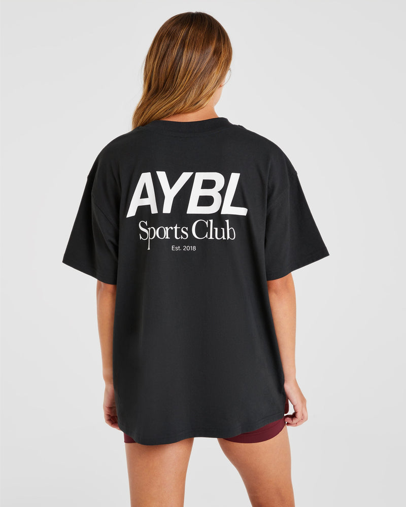 AYBL Sports Club Oversized T Shirt Black AYBL USA