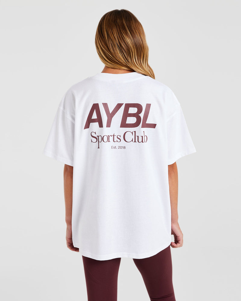 AYBL Sports Oversized T Shirt - White – AYBL USA