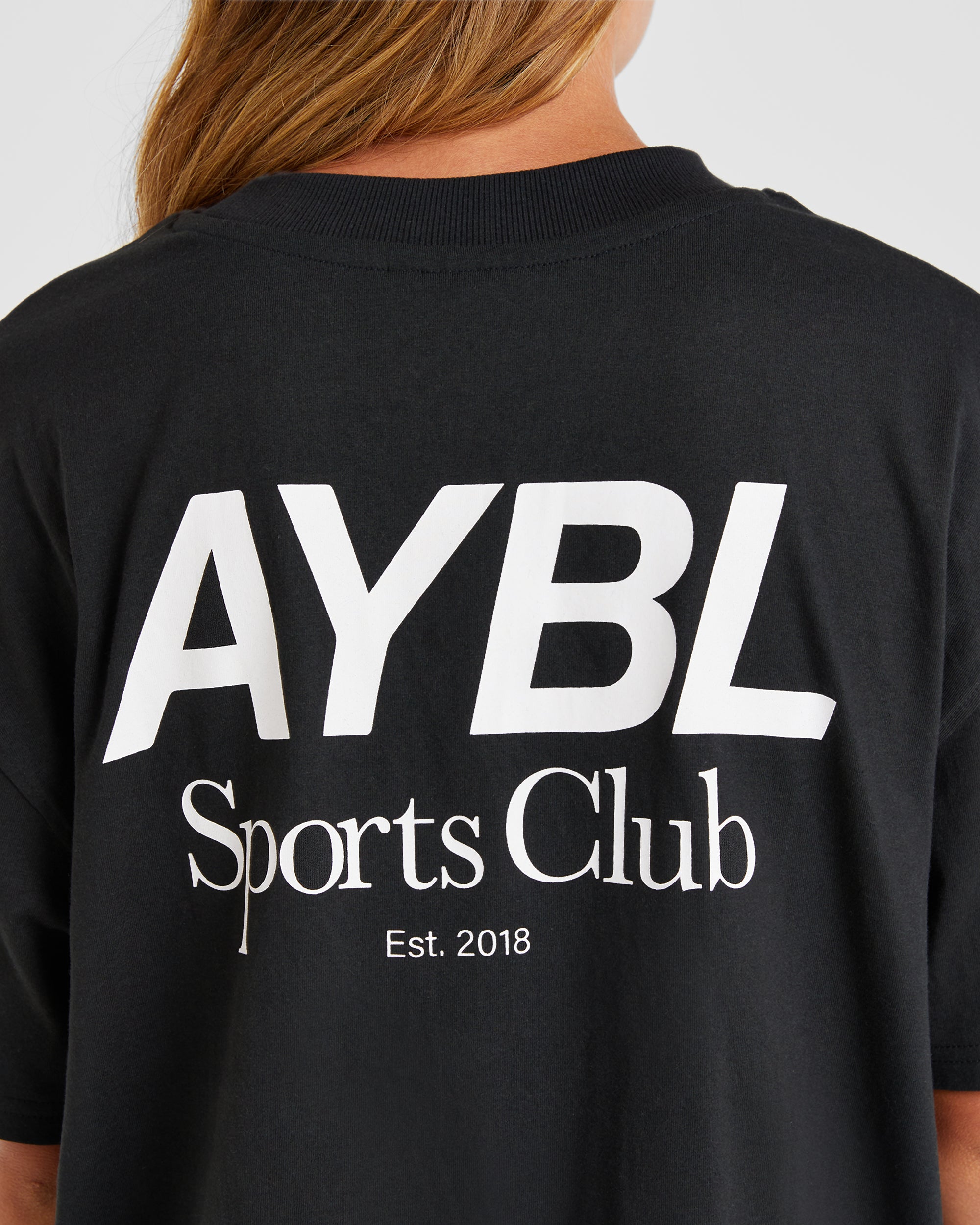 AYBL Sports Club Oversized T Shirt - Black