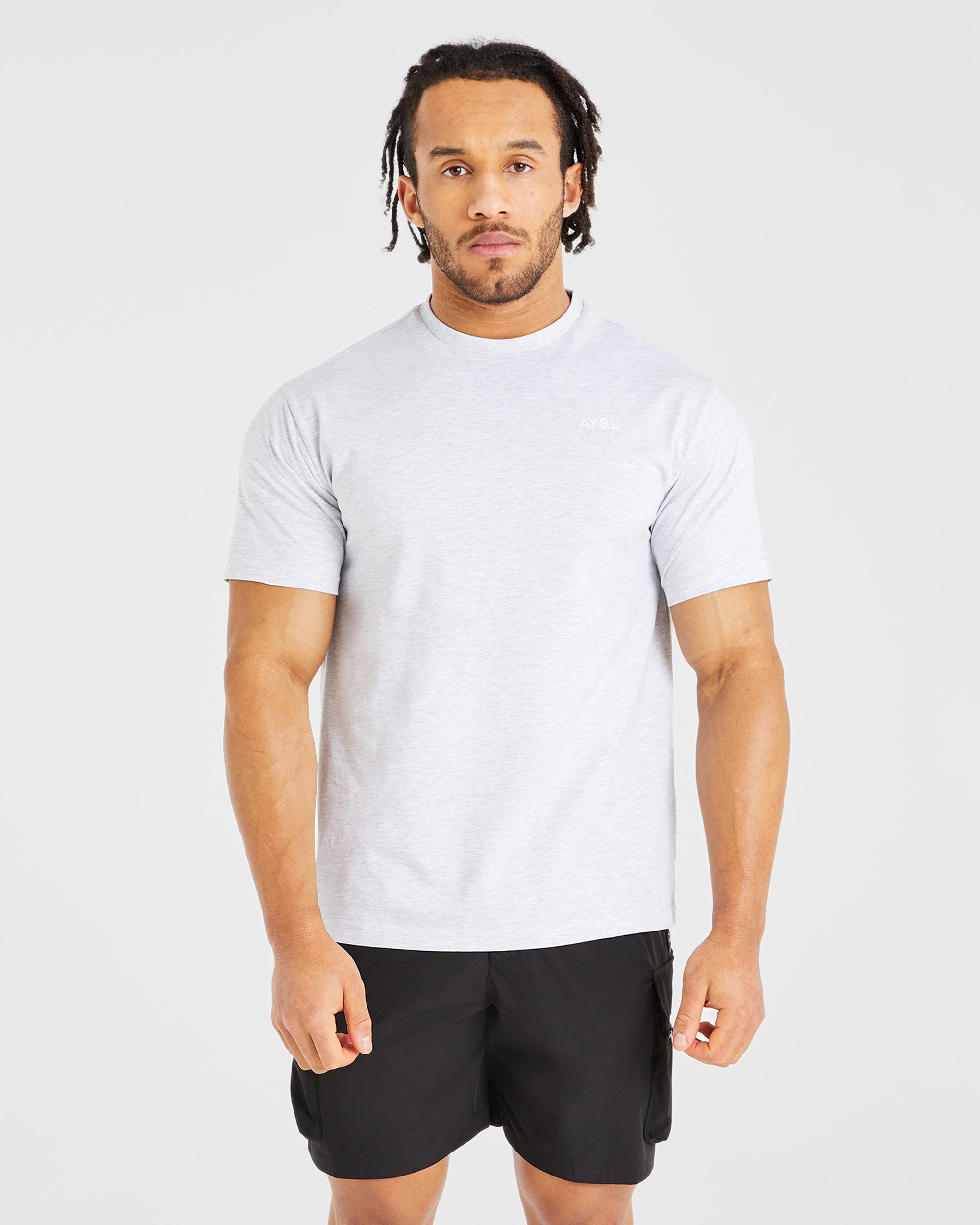 Essential T Shirt - Light Grey Marl