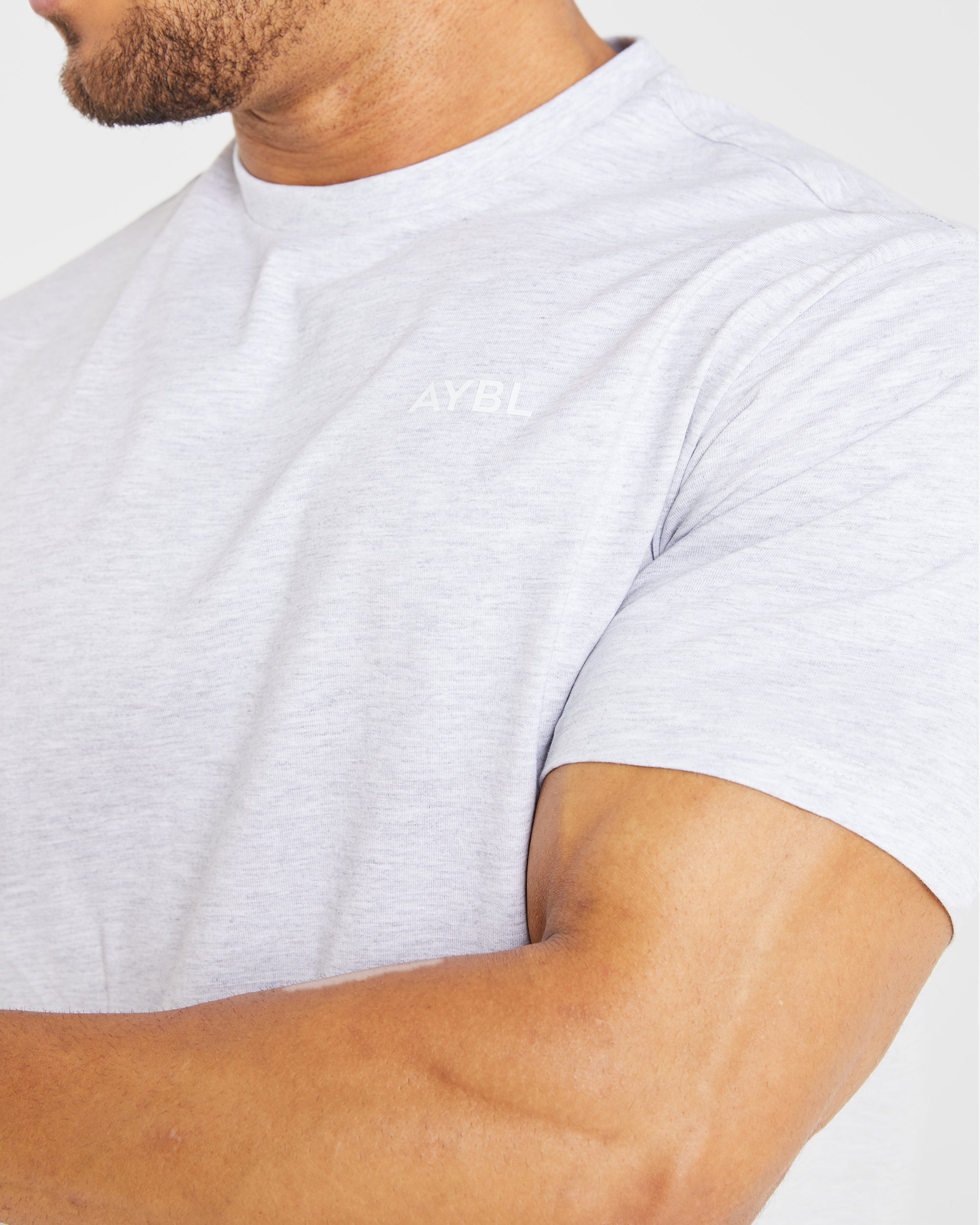 Essential T Shirt - Light Grey Marl