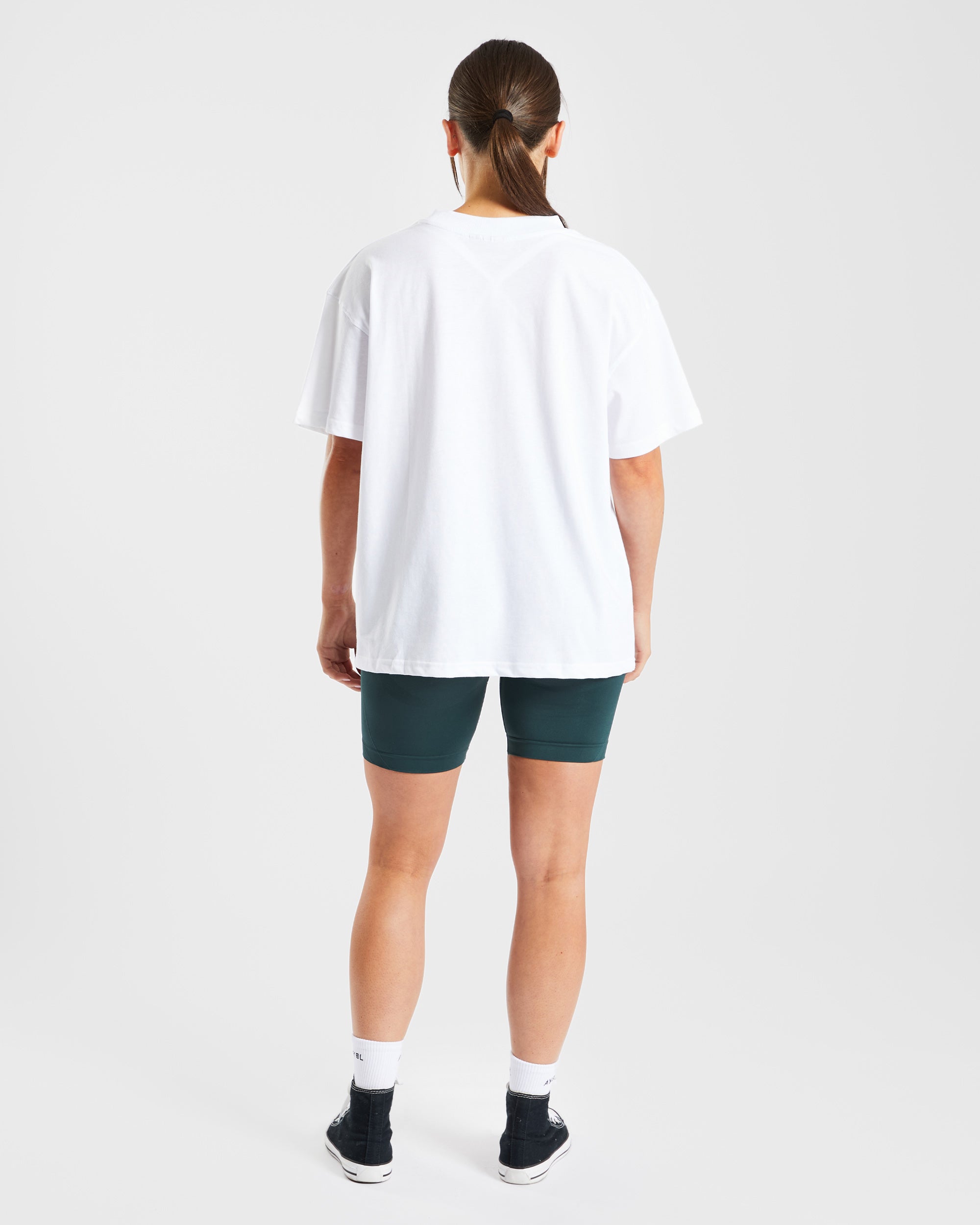 Lifting My Best Life Oversized T Shirt - White