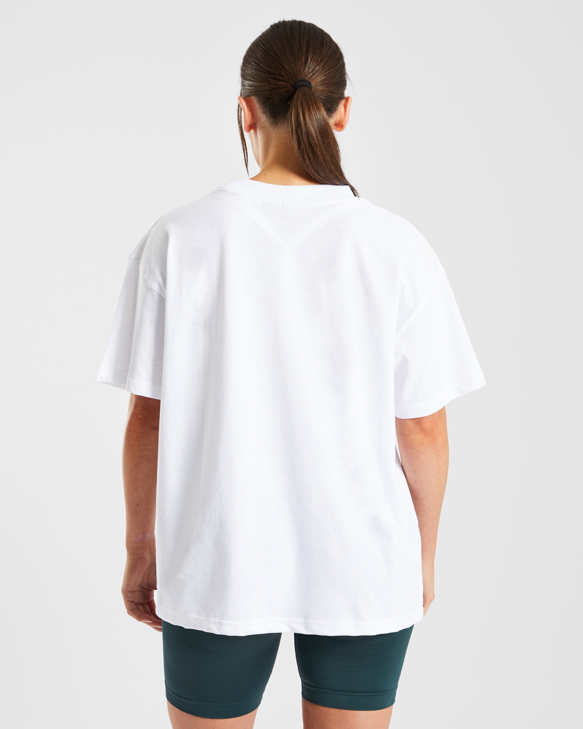 Lifting My Best Life Oversized T Shirt - White