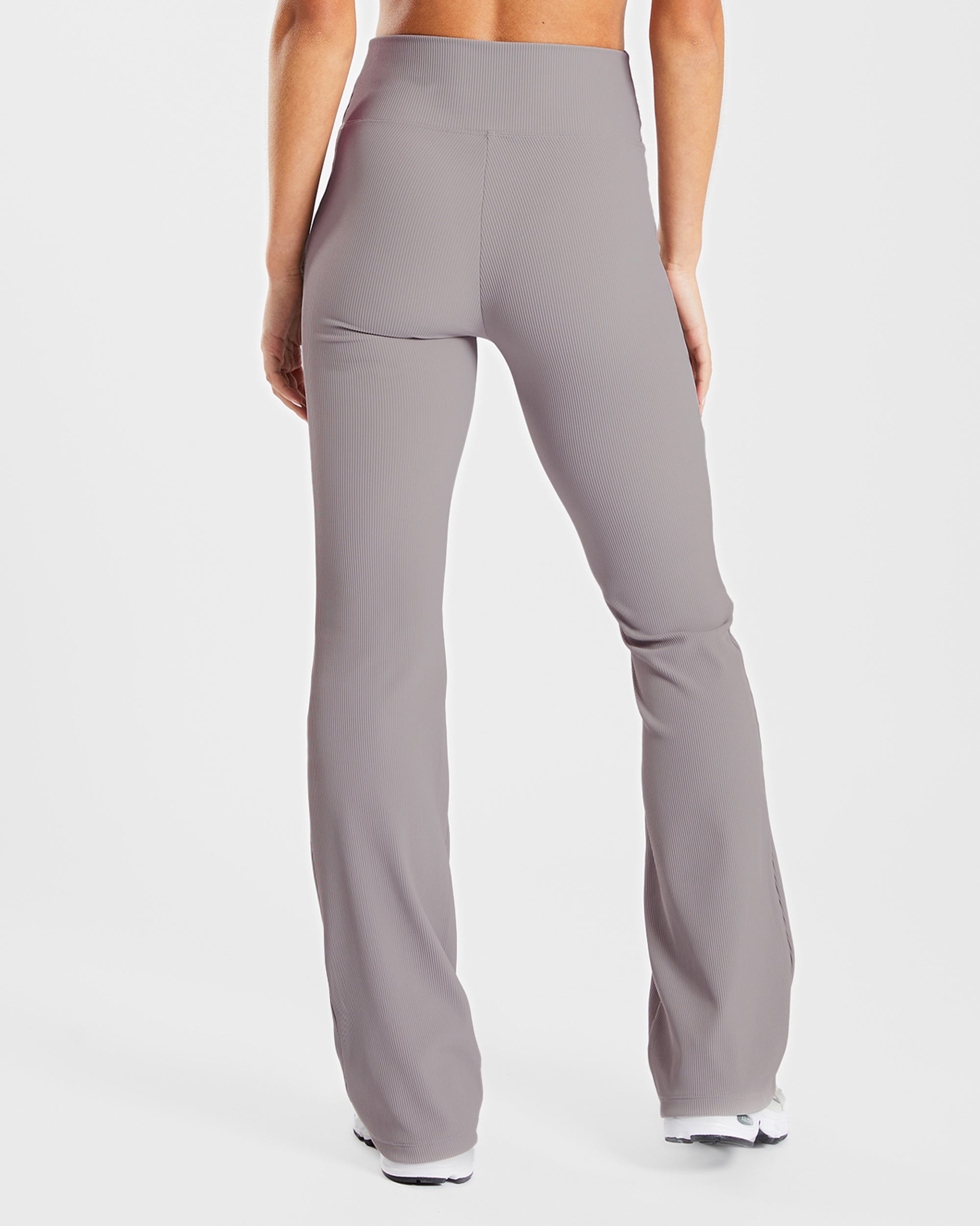 Sculpt Ribbed Flared Leggings - Fog Grey