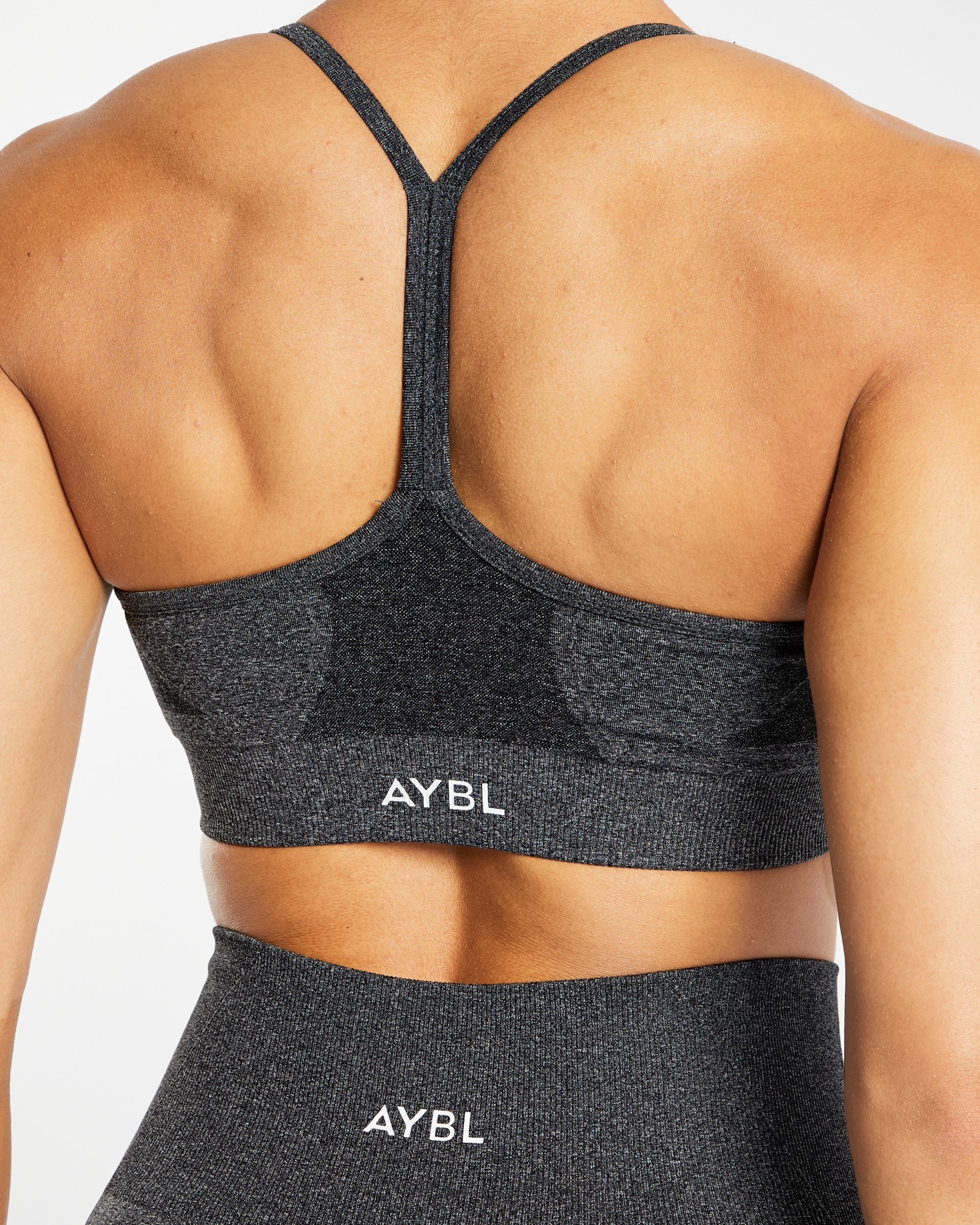 Empower Seamless Sports Bra - Black Marl