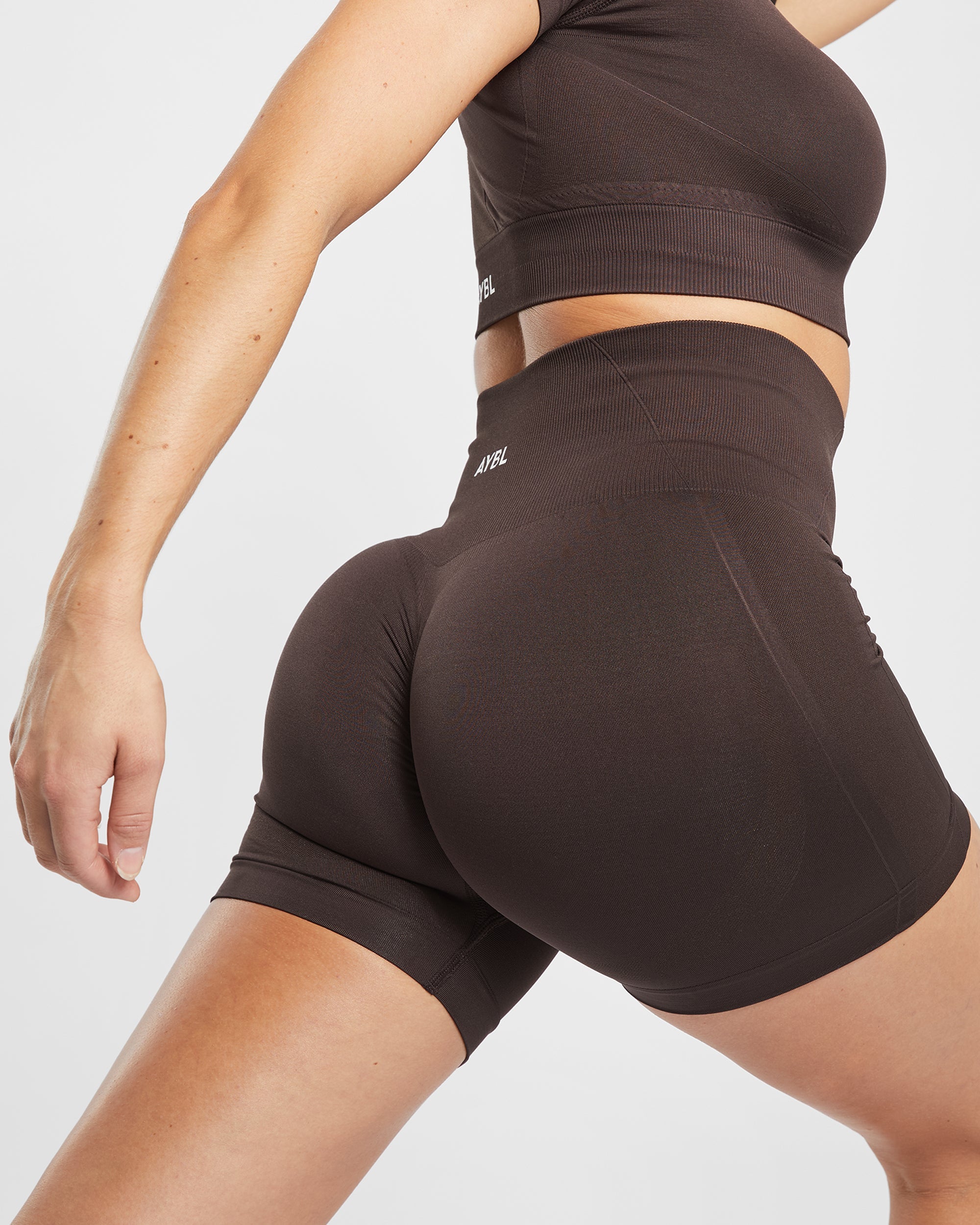 Empower Seamless Shorts - Cocoa Brown