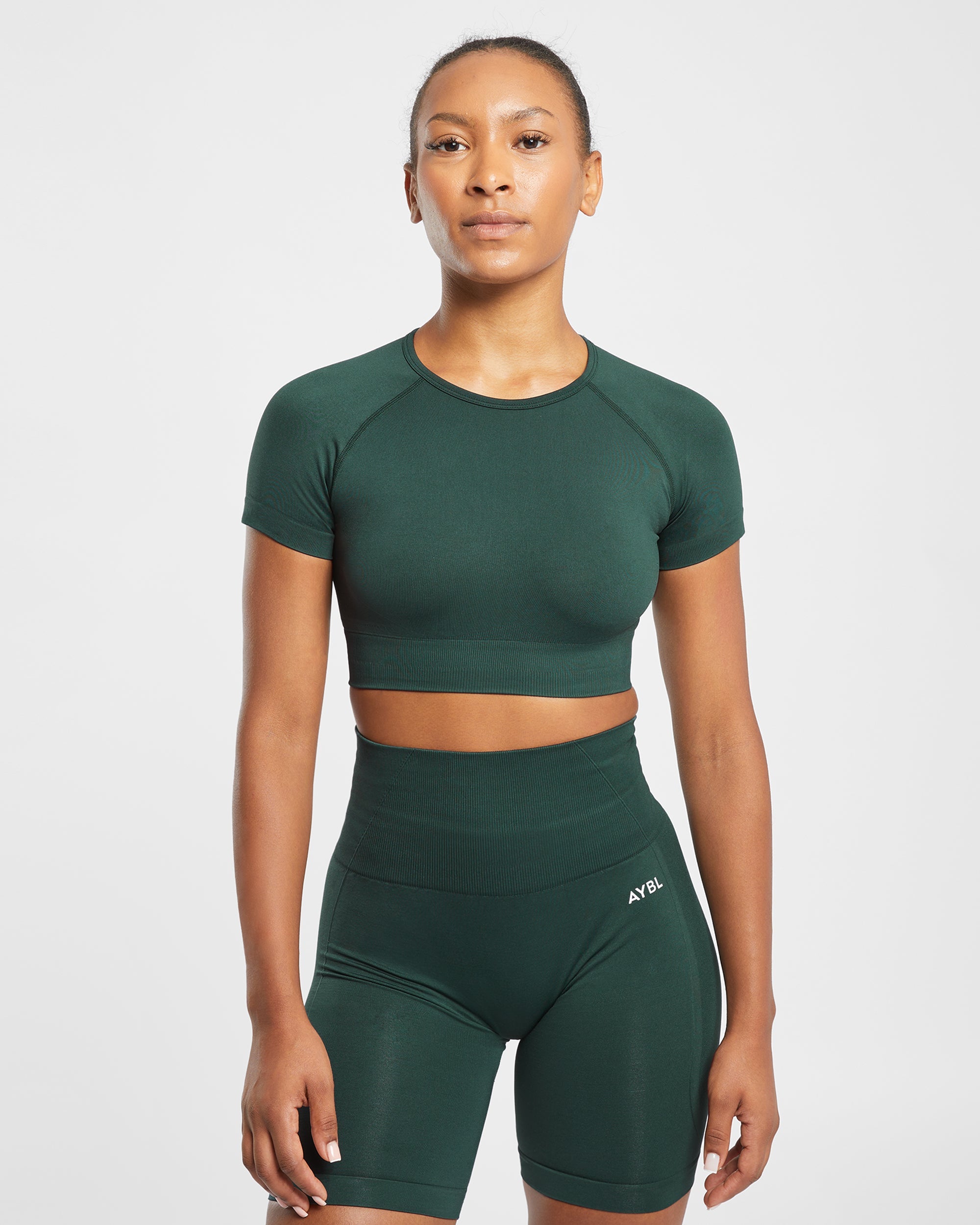 Empower Seamless Crop Top - Dark Green